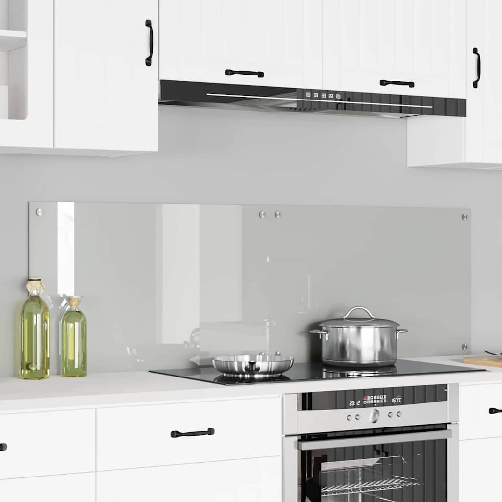 vidaXL Keuken Achterwand 2 pcs Lichtgrijs 70 x 40 cm gehard glas