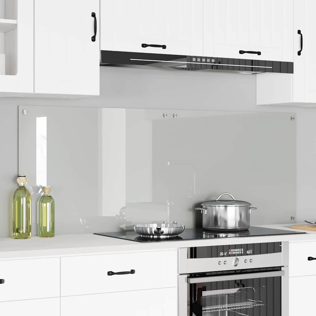 vidaXL Keuken Achterwand 2 pcs Lichtgrijs 70 x 40 cm gehard glas