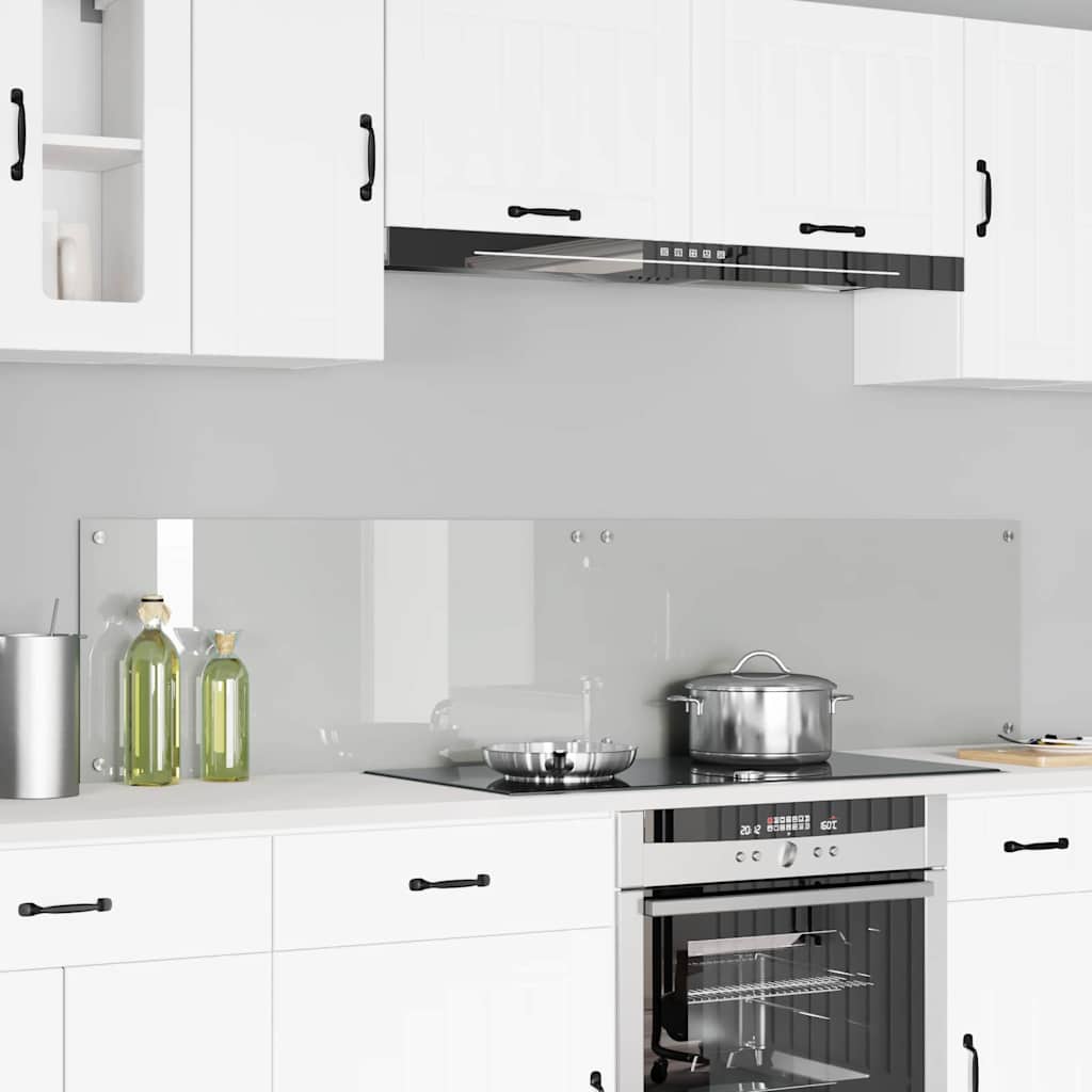 vidaXL Keuken Achterwand 2 pcs Lichtgrijs 70 x 40 cm gehard glas