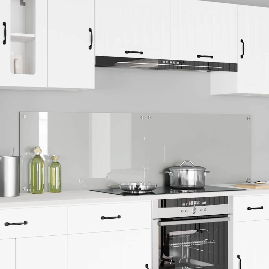 vidaXL Keuken Achterwand 2 pcs Lichtgrijs 70 x 40 cm gehard glas