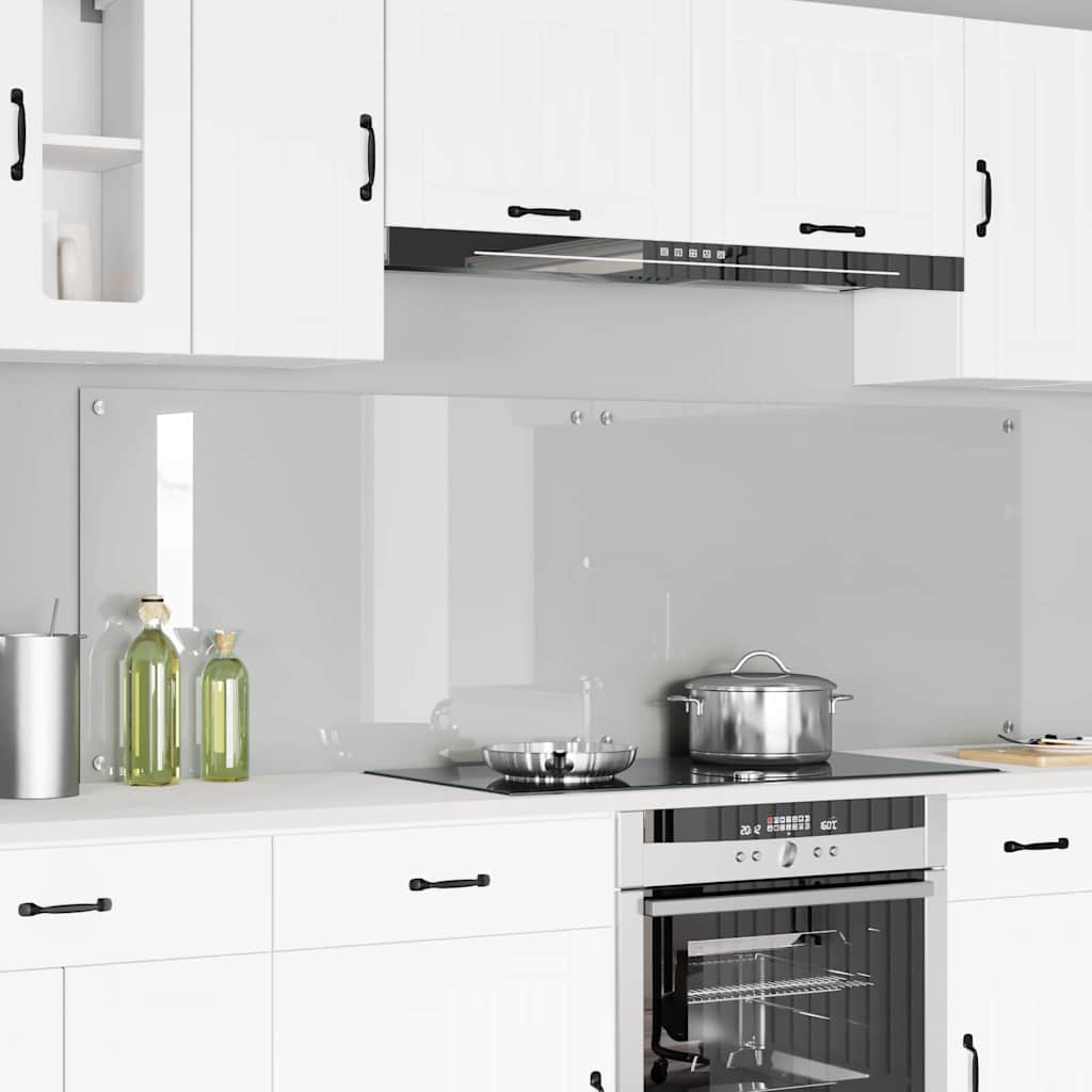 vidaXL Keuken Achterwand 2 pcs Lichtgrijs 70 x 40 cm gehard glas