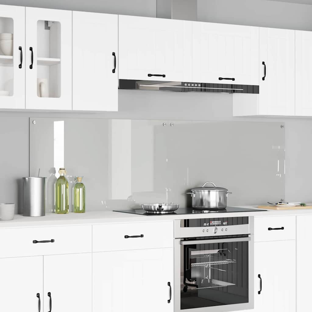 vidaXL Keuken Achterwand 2 pcs Lichtgrijs 70 x 40 cm gehard glas