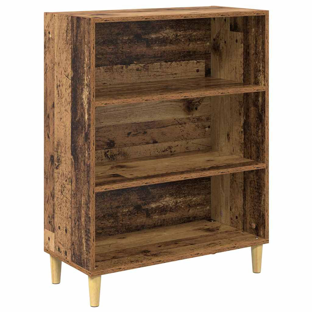 vidaXL Highboard Wandgemonteerd 2 pcs Zwart Eiken Bewerkt hout