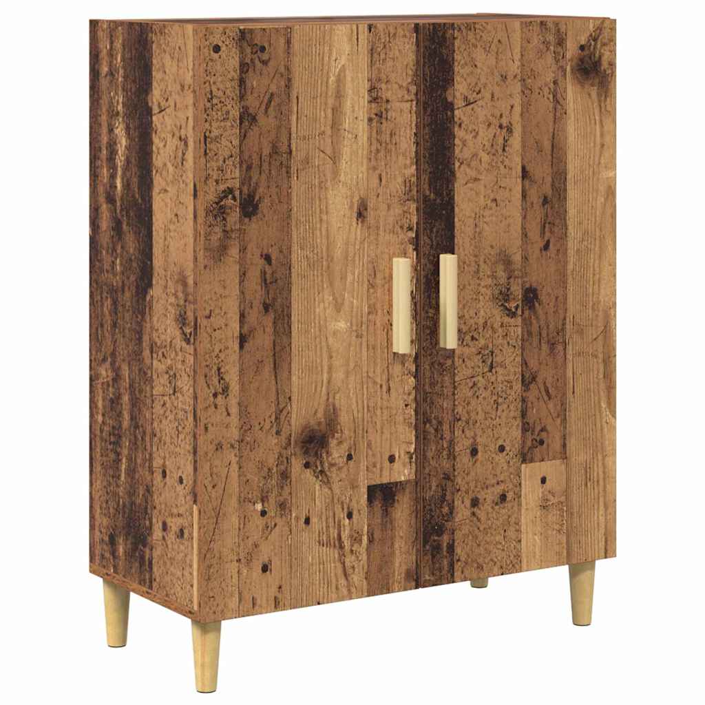 vidaXL Highboard Wandgemonteerd 2 pcs Zwart Eiken Bewerkt hout