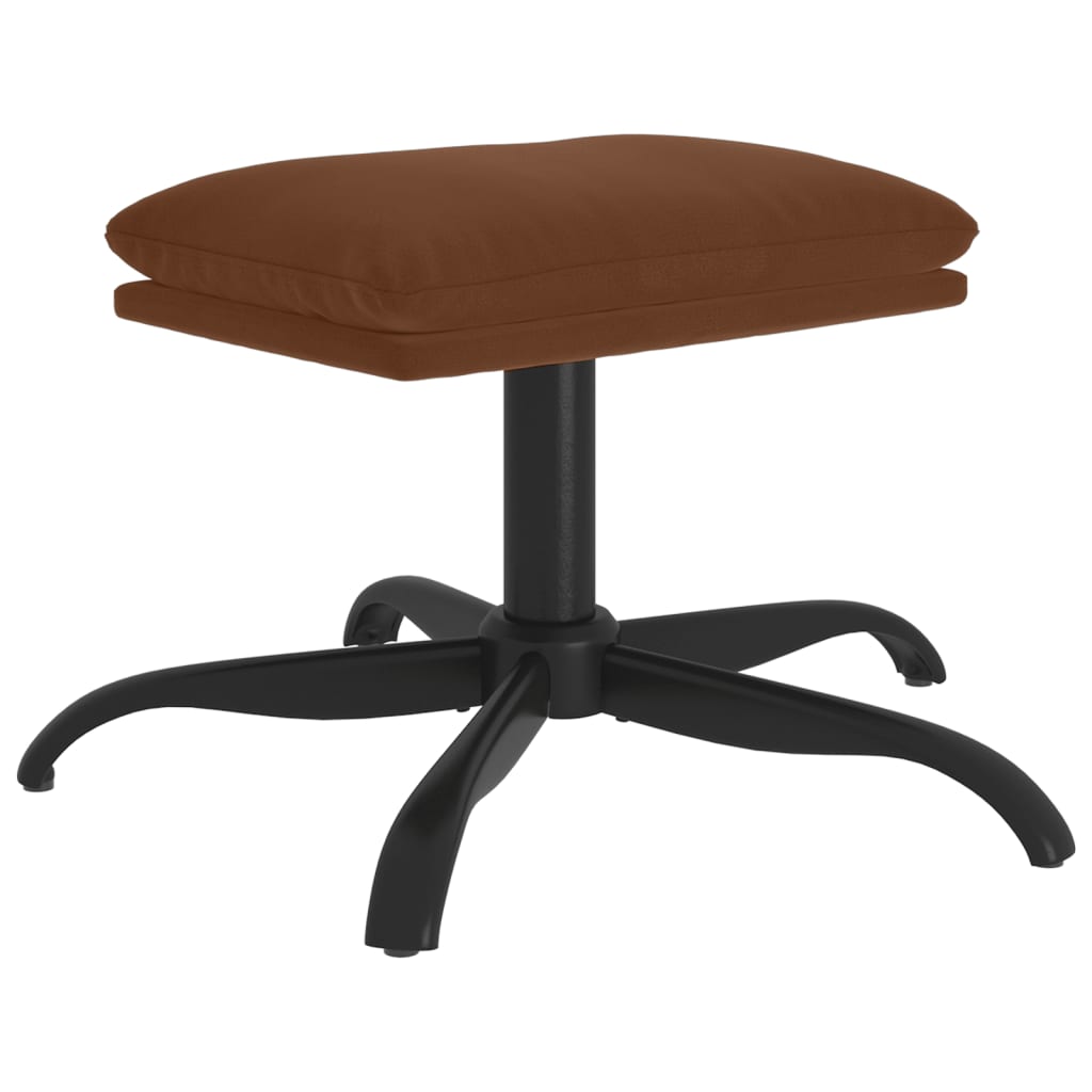 vidaXL Voetenbank 60x60x36 cm microvezelstof bruin - Aashly