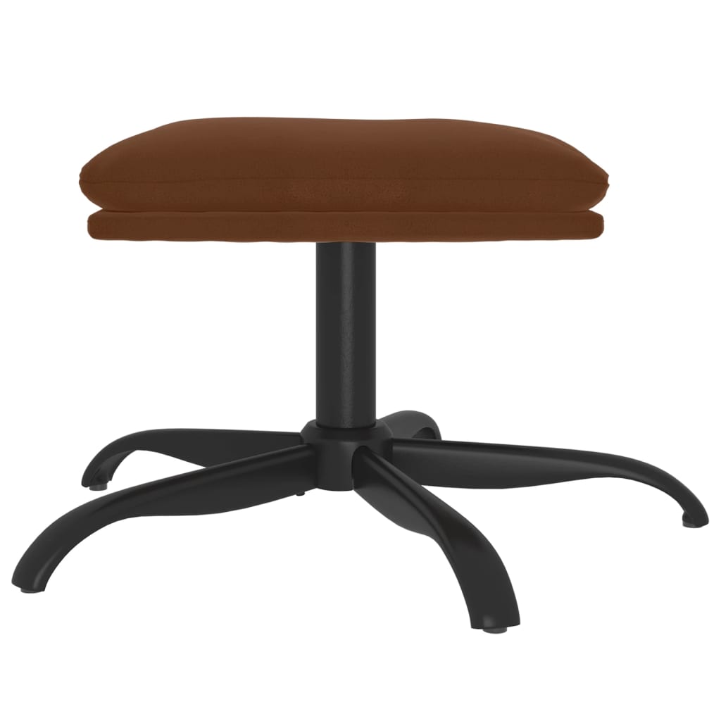vidaXL Voetenbank 60x60x36 cm microvezelstof bruin - Aashly