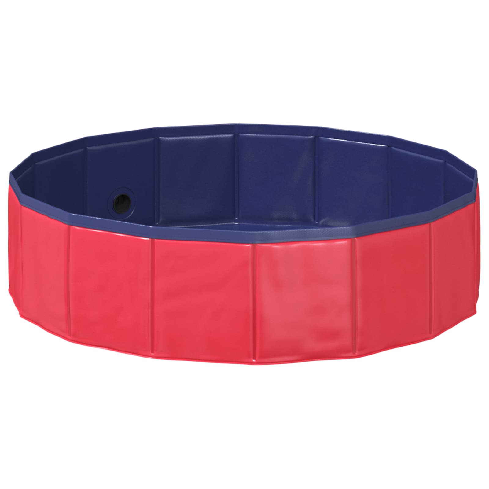 vidaXL Opvouwbaar zwembadd voor honden Rood en blauw 80 x 80 x 20 cm