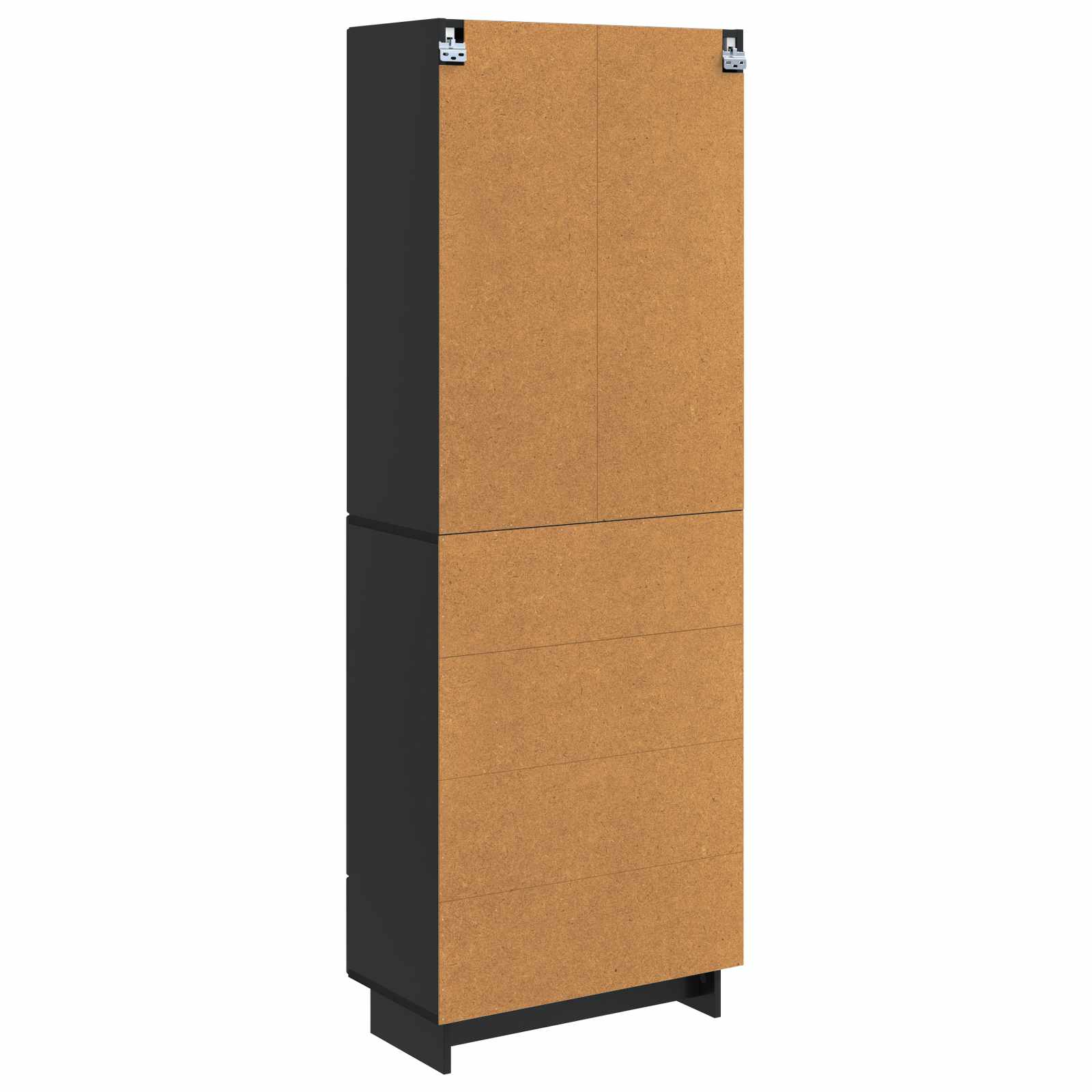 vidaXL Kastenset 2 pcs Zwart 66 x 34,5 x 95 cm Bewerkt hout