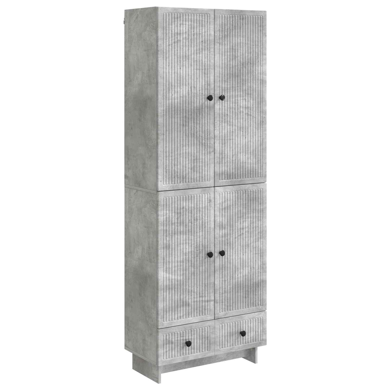 vidaXL Kastenset 2 pcs Zwart 66 x 34,5 x 95 cm Bewerkt hout