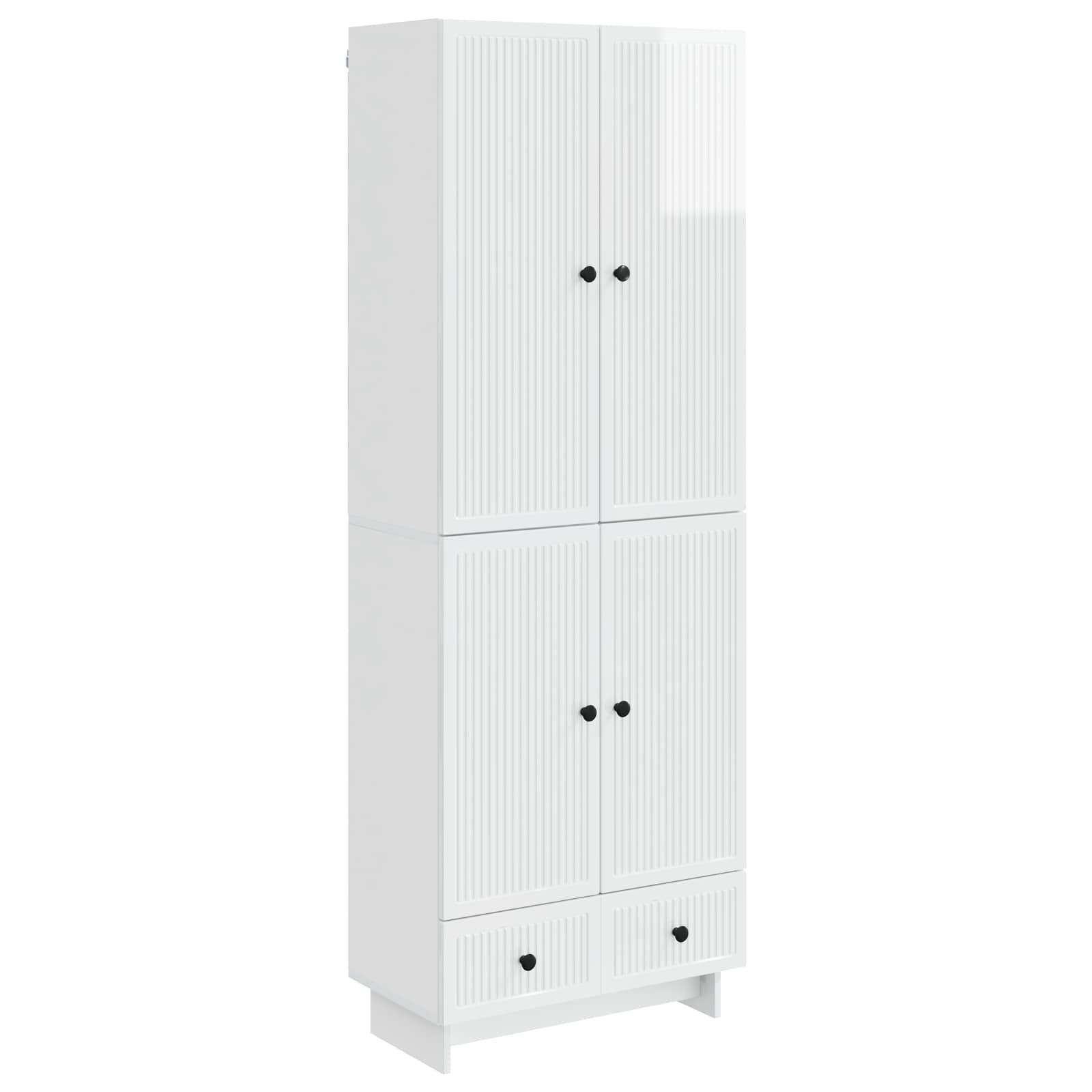 vidaXL Kastenset 2 pcs Zwart 66 x 34,5 x 95 cm Bewerkt hout