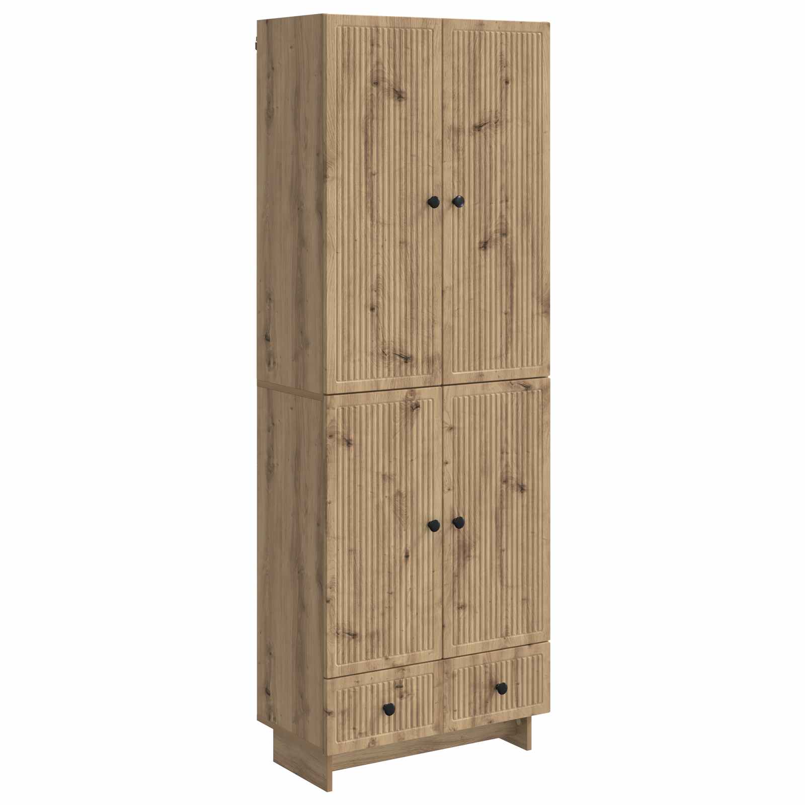 vidaXL Kastenset 2 pcs Zwart 66 x 34,5 x 95 cm Bewerkt hout