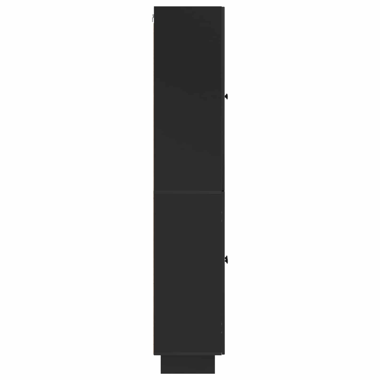 vidaXL Kastenset 2 pcs Zwart 66 x 34,5 x 90 cm Bewerkt hout