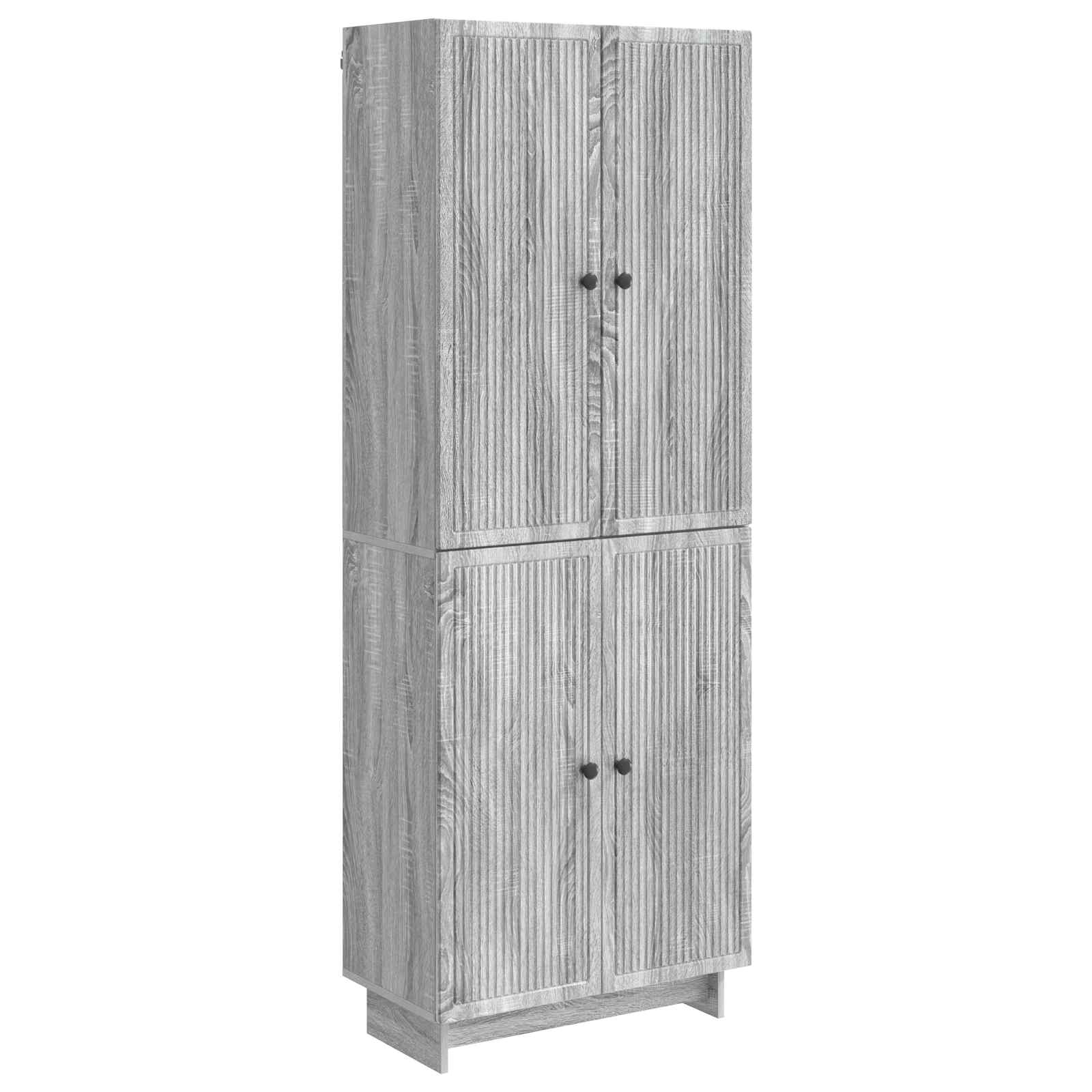 vidaXL Kastenset 2 pcs Zwart 66 x 34,5 x 90 cm Bewerkt hout