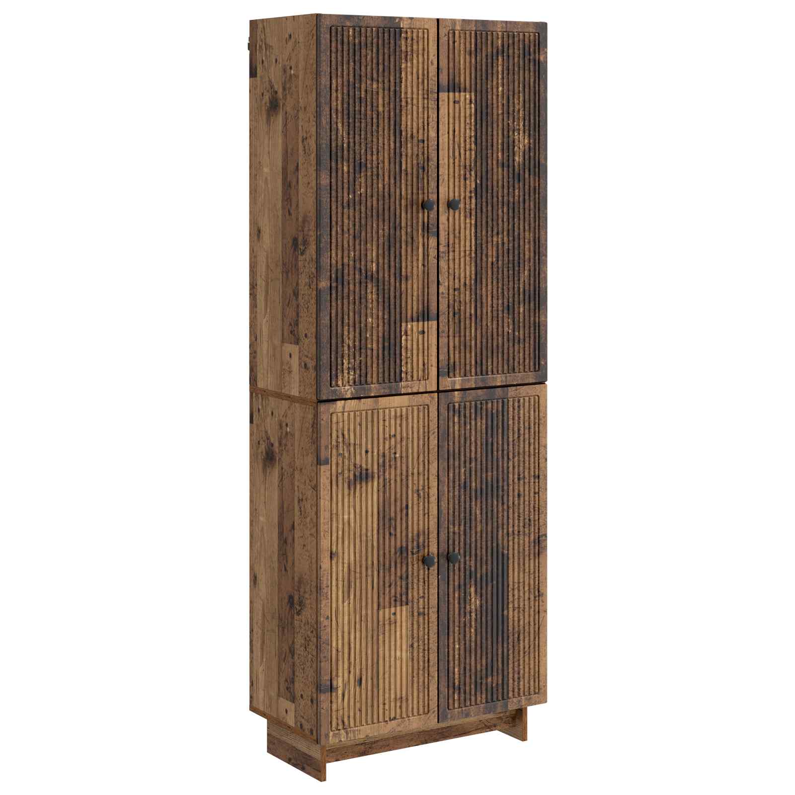 vidaXL Kastenset 2 pcs Zwart 66 x 34,5 x 90 cm Bewerkt hout
