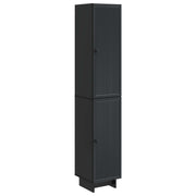 vidaXL Kastenset 2 pcs Zwart 34,5 x 33 x 90 cm Bewerkt hout