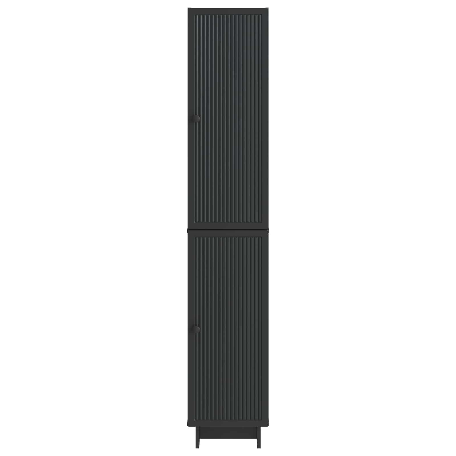 vidaXL Kastenset 2 pcs Zwart 34,5 x 33 x 90 cm Bewerkt hout