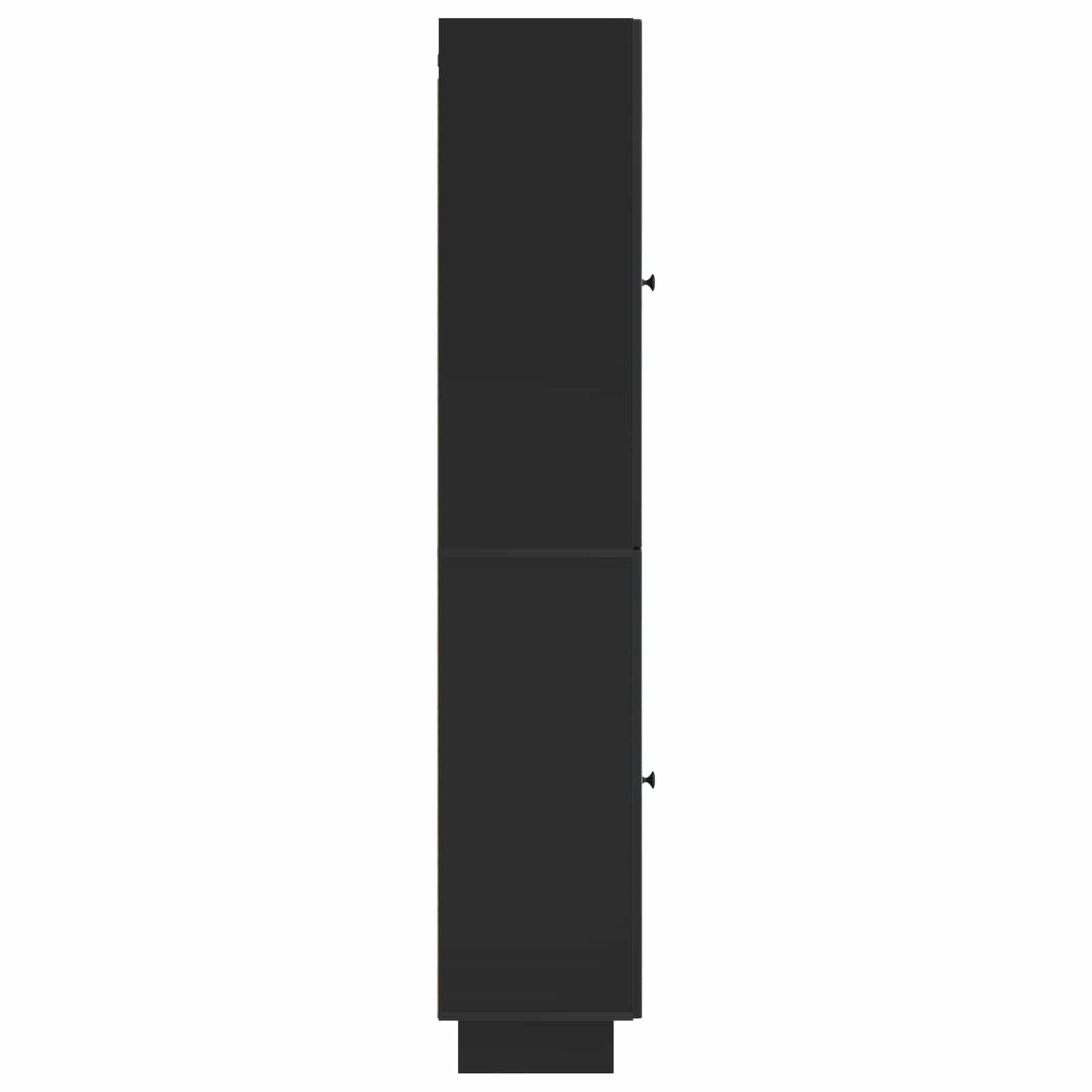 vidaXL Kastenset 2 pcs Zwart 34,5 x 33 x 90 cm Bewerkt hout