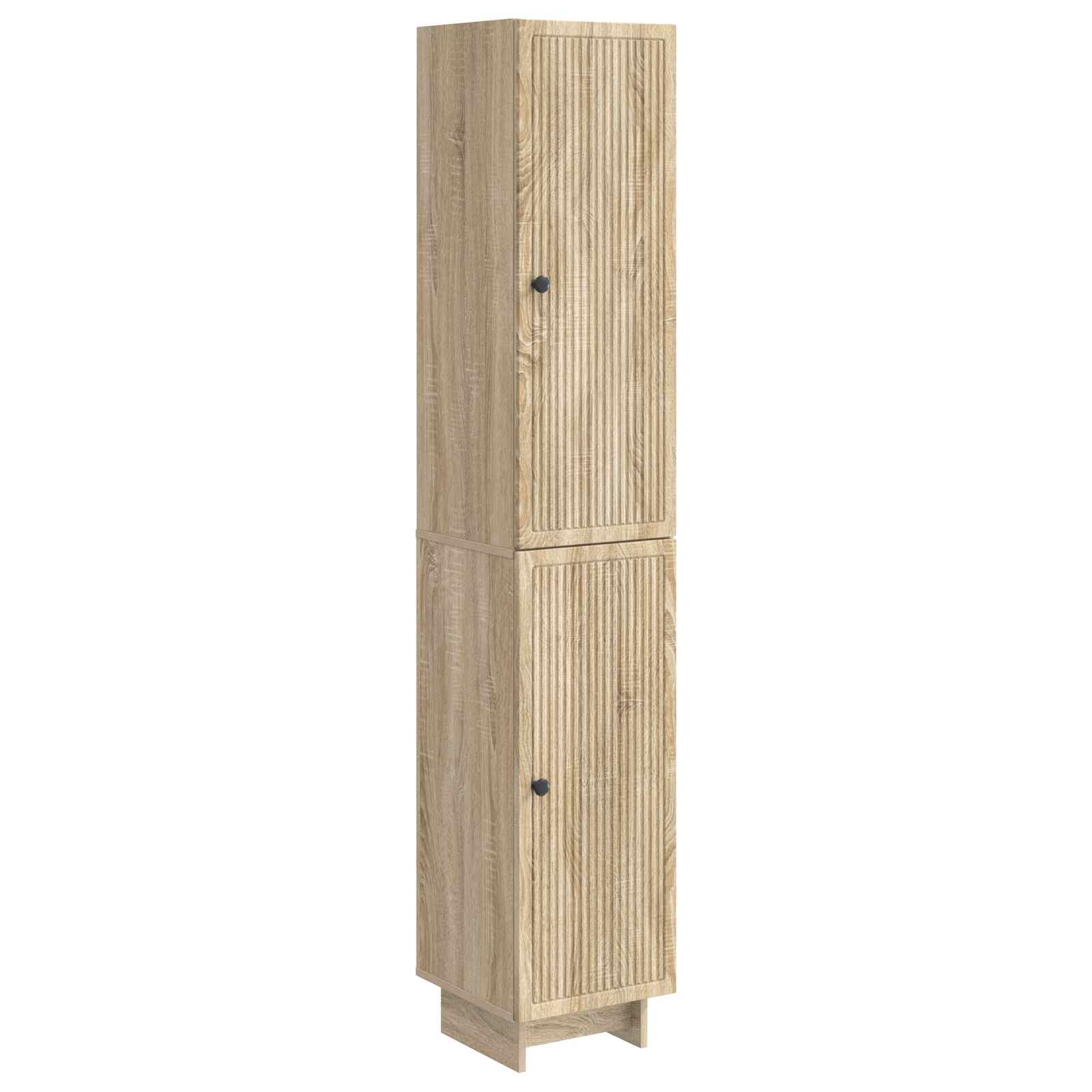 vidaXL Kastenset 2 pcs Zwart 34,5 x 33 x 90 cm Bewerkt hout