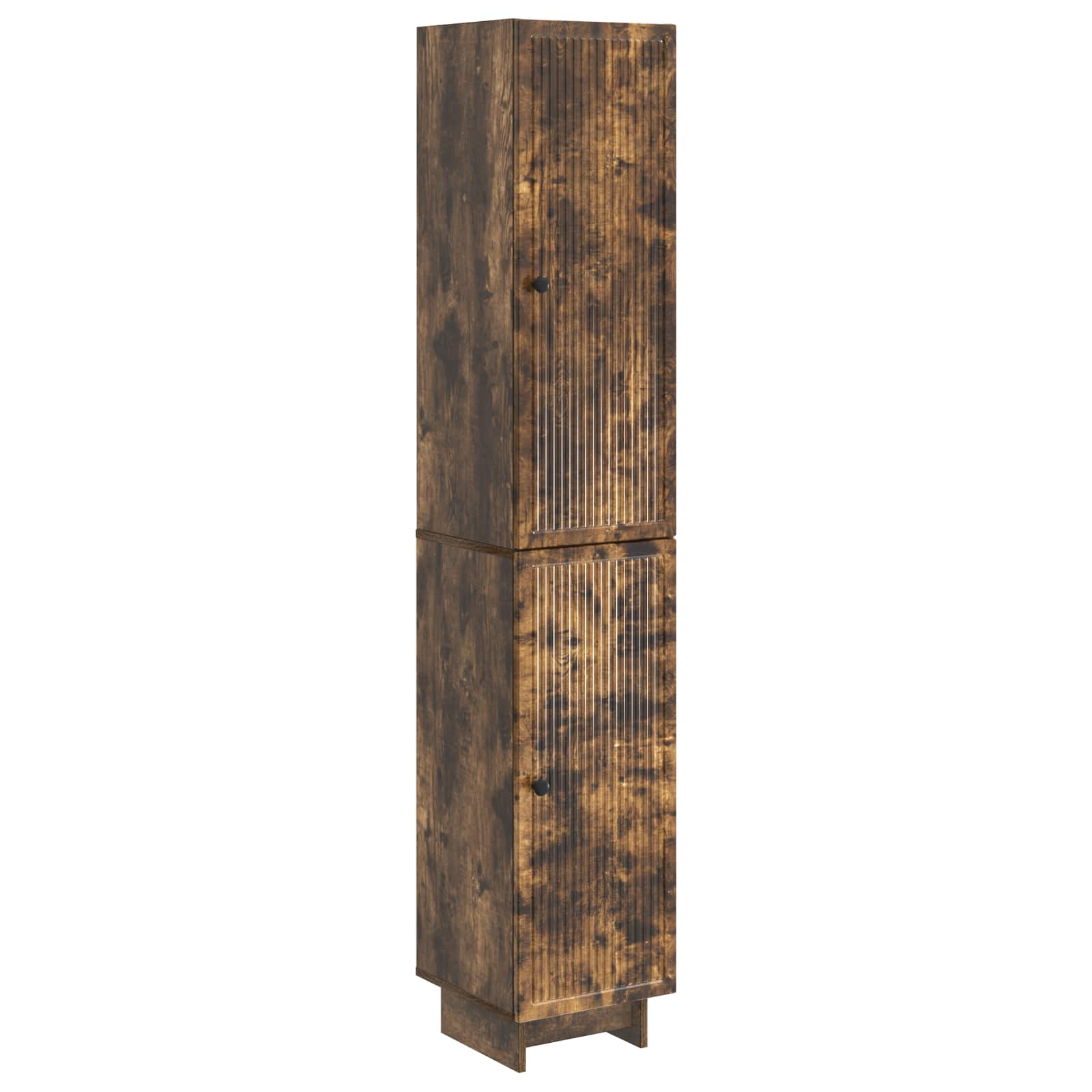 vidaXL Kastenset 2 pcs Zwart 34,5 x 33 x 90 cm Bewerkt hout