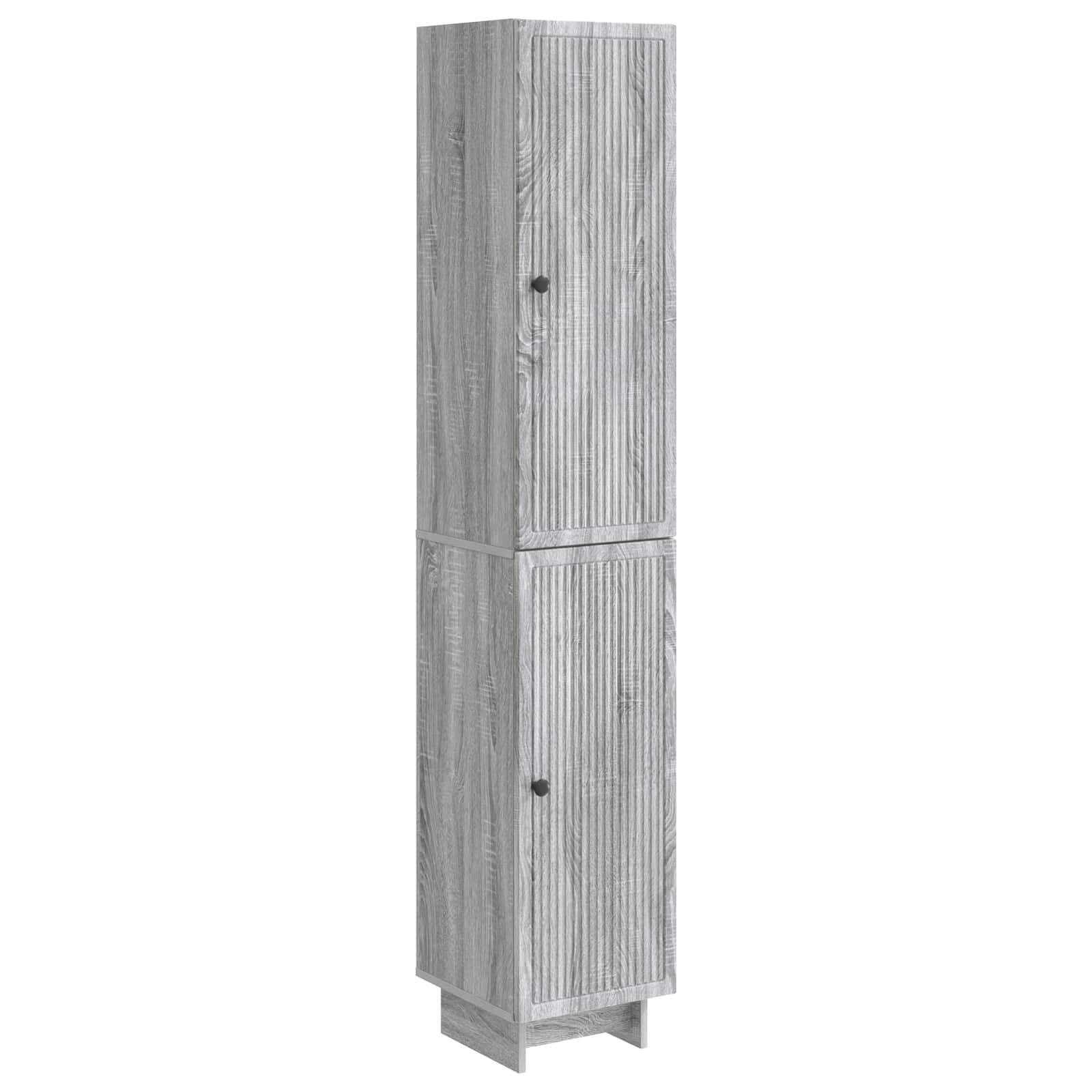 vidaXL Kastenset 2 pcs Zwart 34,5 x 33 x 90 cm Bewerkt hout