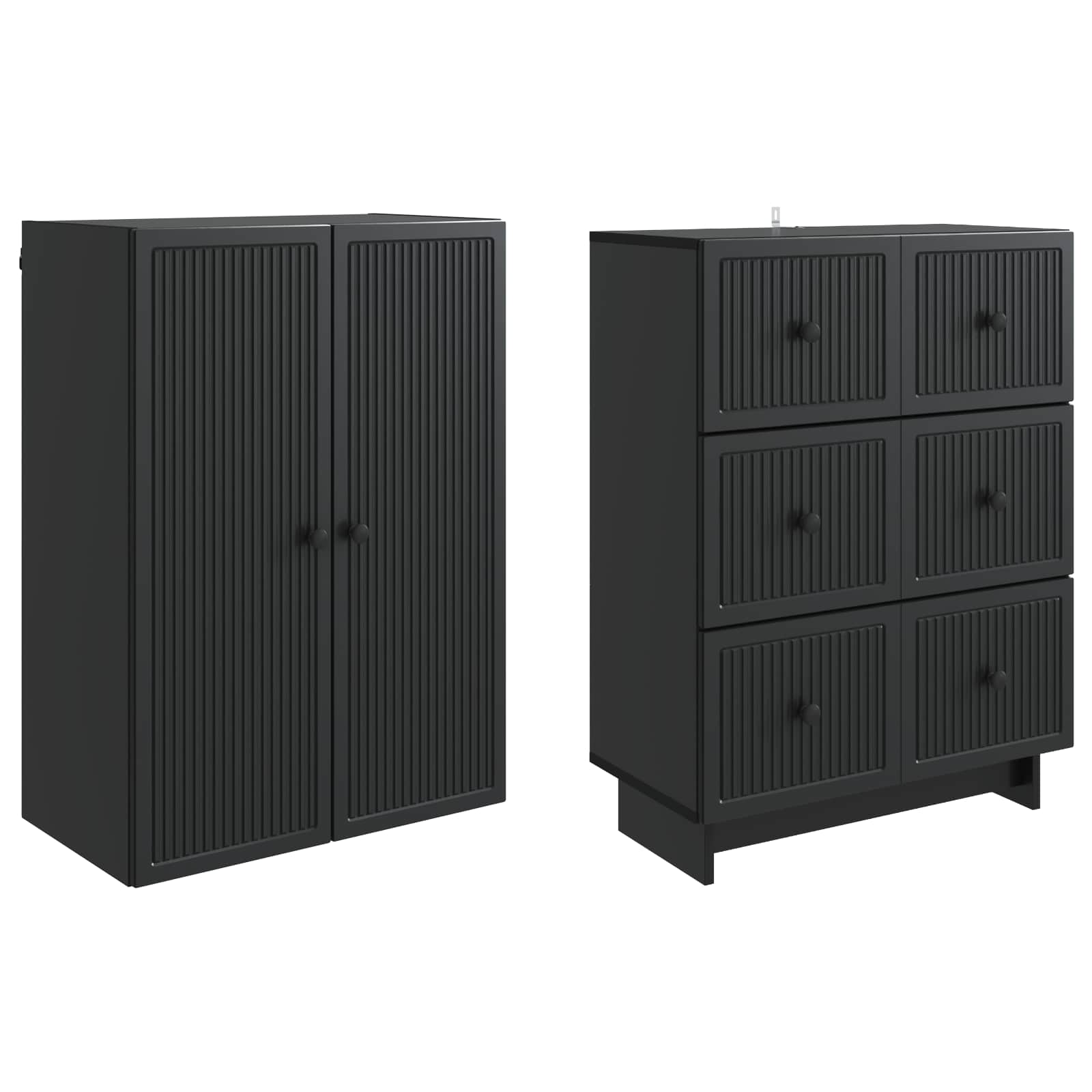vidaXL Kastenset 2 pcs 66 x 34,5 x 90 cm Bewerkt hout