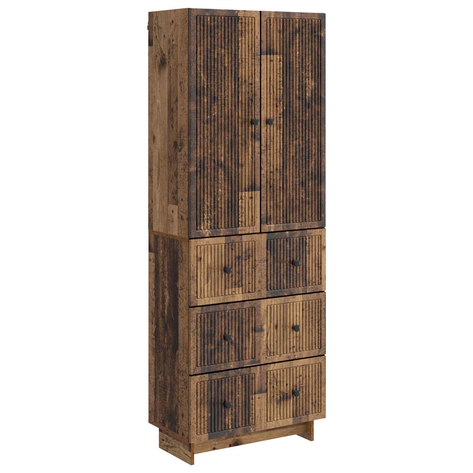 vidaXL Kastenset 2 pcs 66 x 34,5 x 90 cm Bewerkt hout