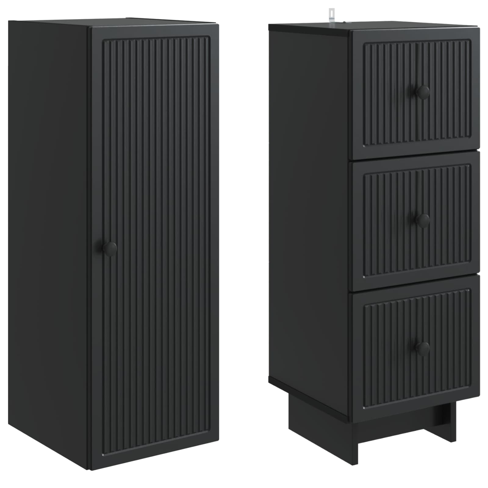 vidaXL Kastenset 2 pcs 33 x 34,5 x 90 cm Bewerkt hout