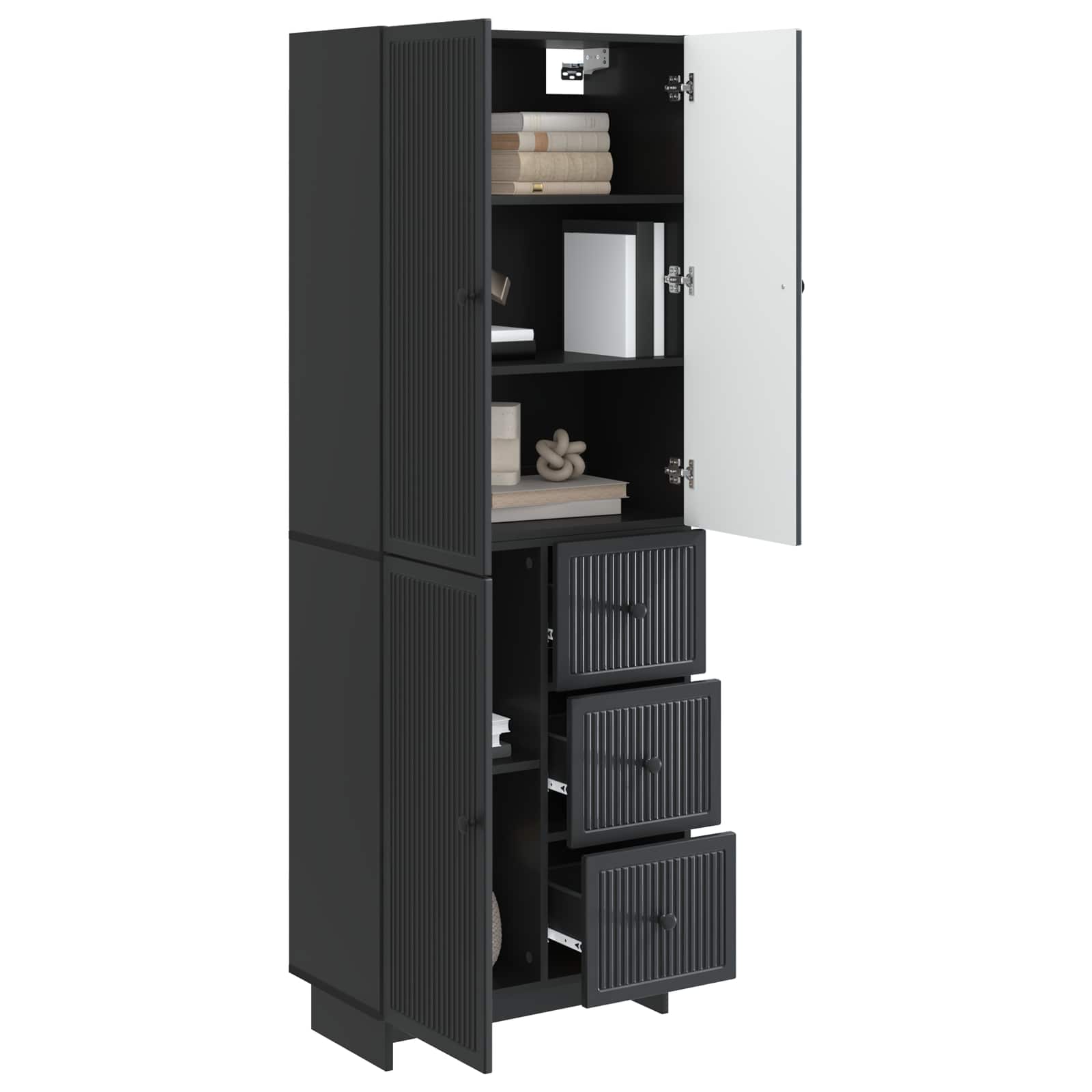 vidaXL Kastenset 2 pcs 66 x 34,5 x 90 cm Bewerkt hout