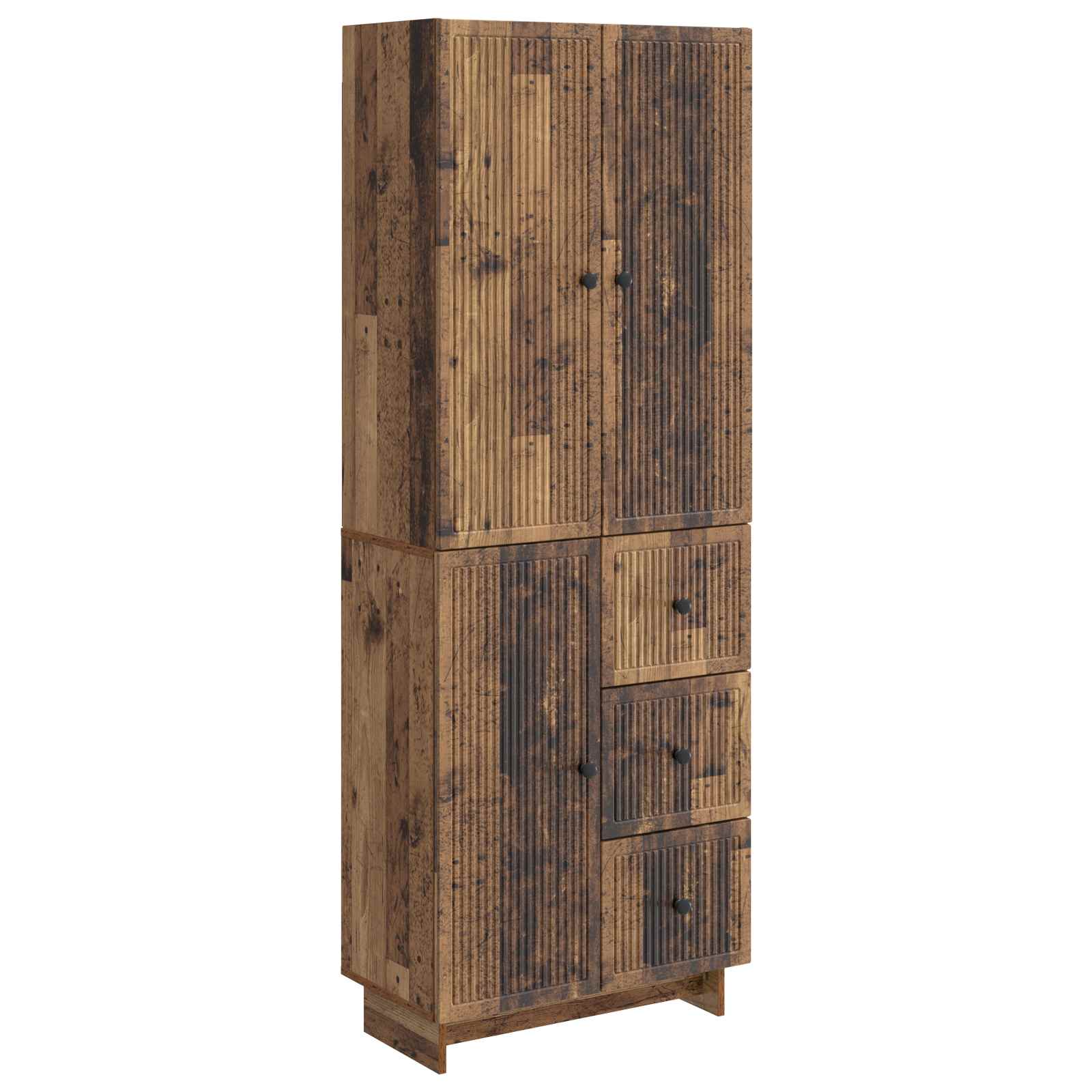 vidaXL Kastenset 2 pcs 66 x 34,5 x 90 cm Bewerkt hout