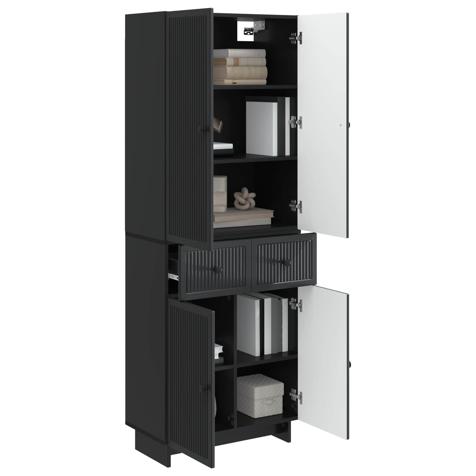 vidaXL Kastenset 2 pcs 66 x 34,5 x 90 cm Bewerkt hout