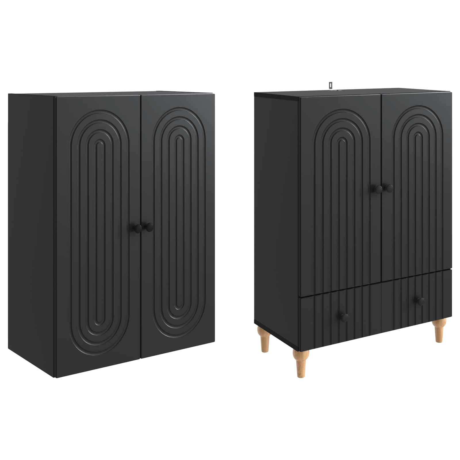 vidaXL Kastenset 2 pcs 66 x 34,5 x 95 cm Bewerkt hout