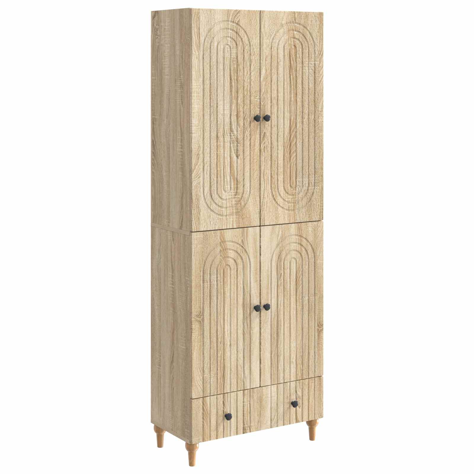 vidaXL Kastenset 2 pcs 66 x 34,5 x 95 cm Bewerkt hout
