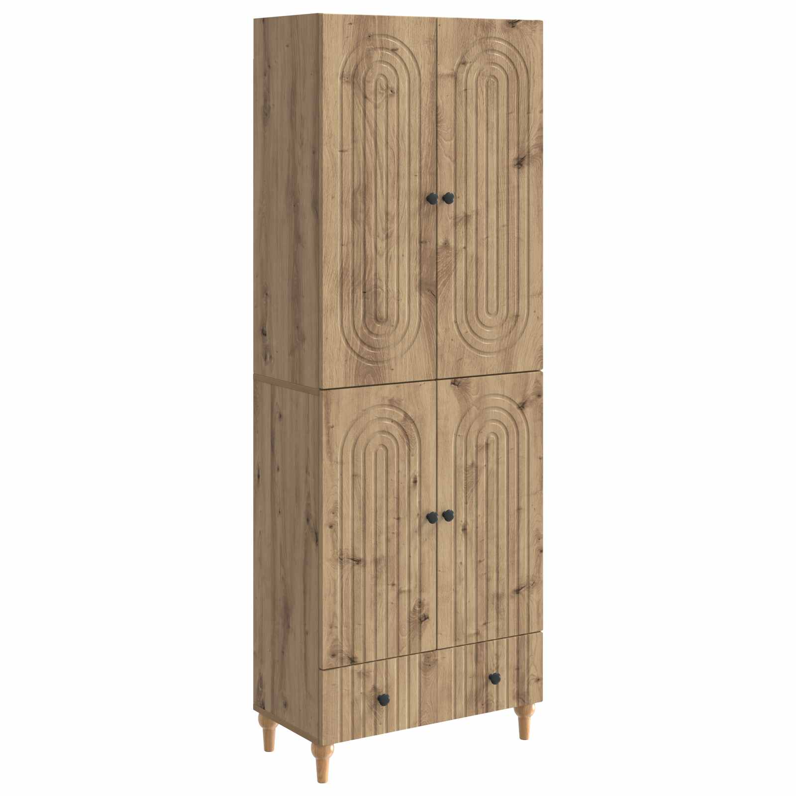 vidaXL Kastenset 2 pcs 66 x 34,5 x 95 cm Bewerkt hout