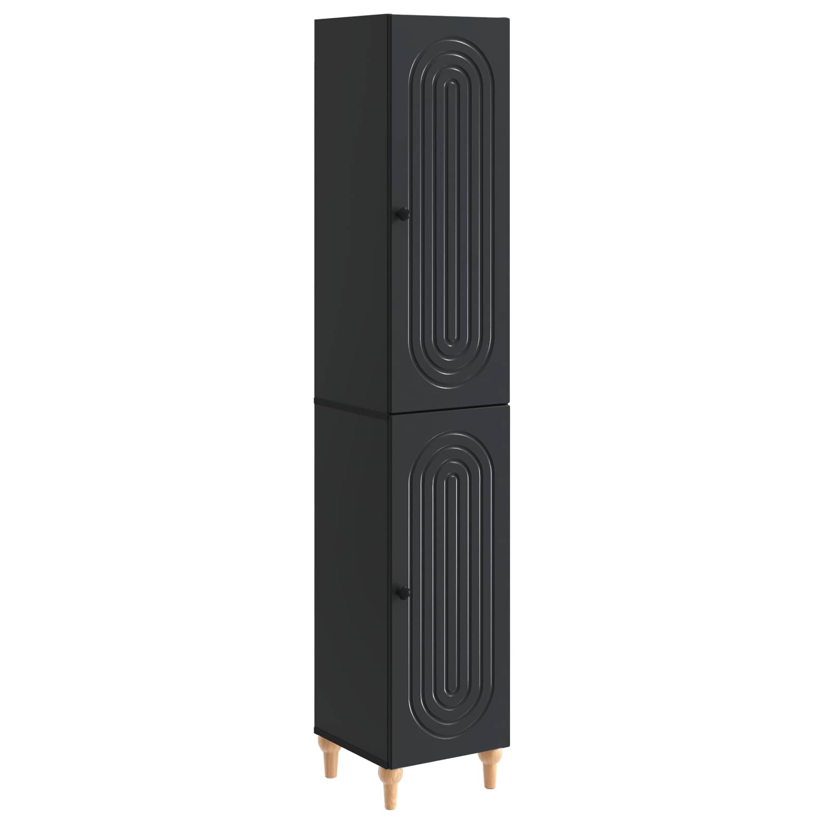 vidaXL Kastenset 2 pcs Zwart Bewerkt hout