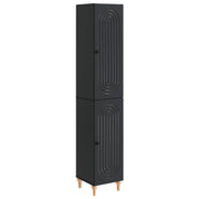 vidaXL Kastenset 2 pcs Zwart Bewerkt hout