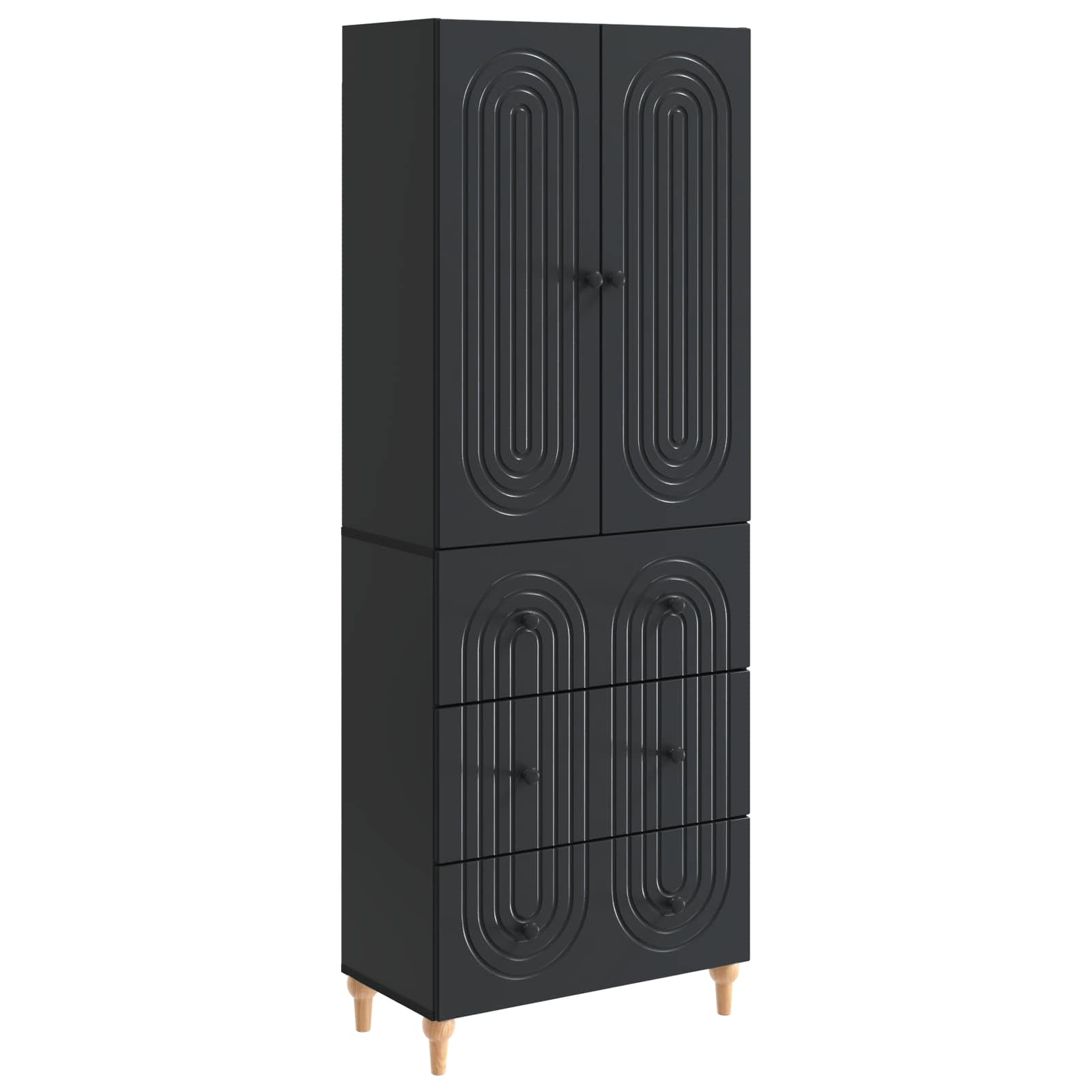 vidaXL Kastenset 2 pcs 66 x 34,5 x 90 cm Bewerkt hout