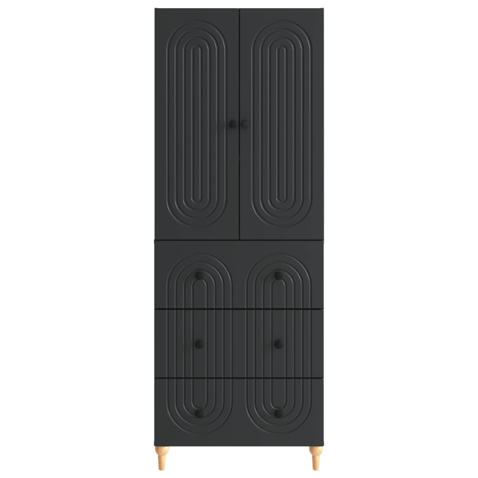 vidaXL Kastenset 2 pcs 66 x 34,5 x 90 cm Bewerkt hout