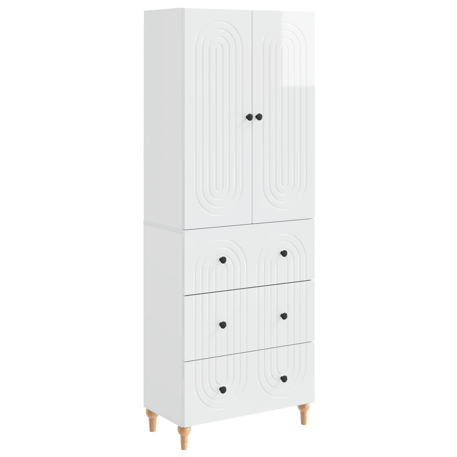 vidaXL Kastenset 2 pcs 66 x 34,5 x 90 cm Bewerkt hout