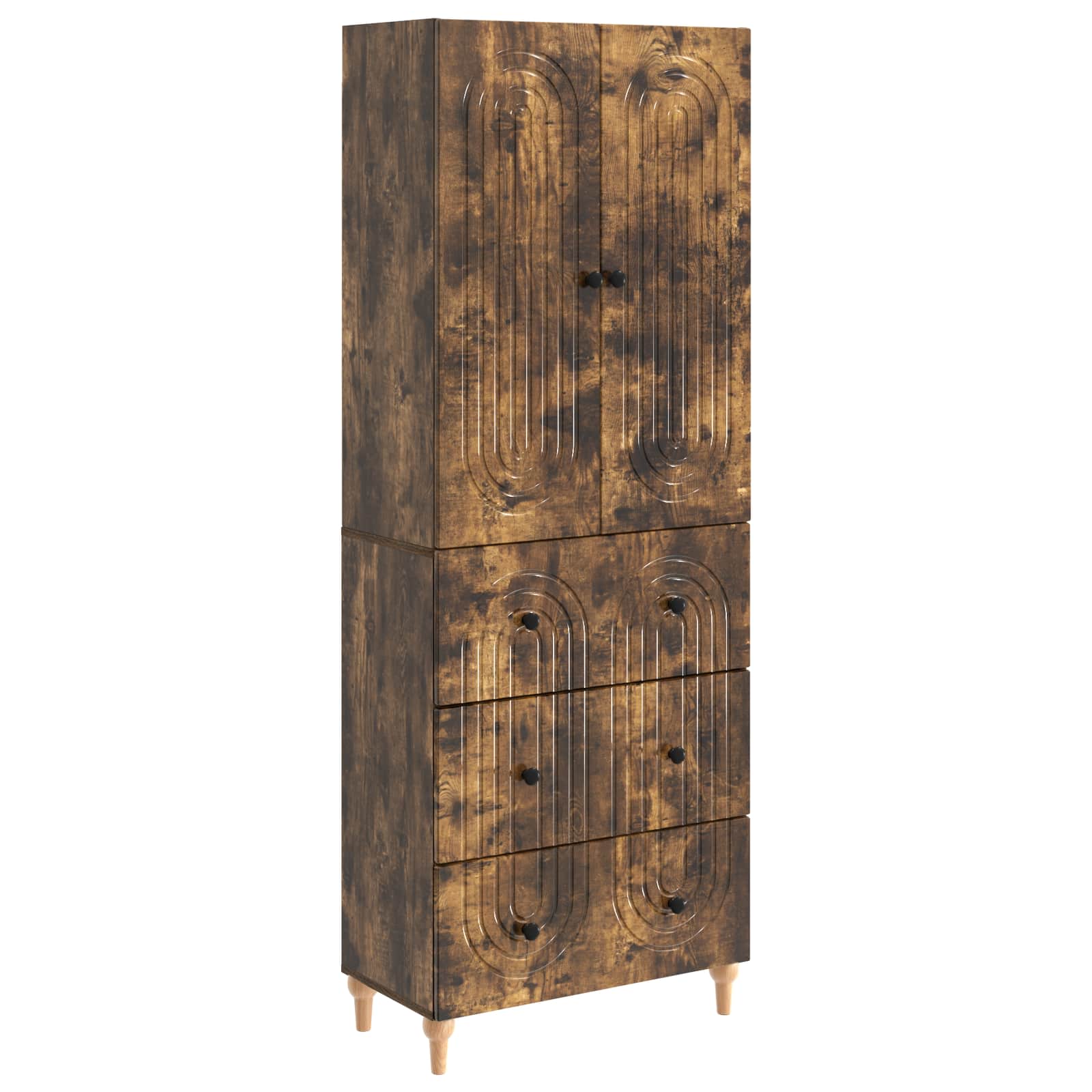 vidaXL Kastenset 2 pcs 66 x 34,5 x 90 cm Bewerkt hout