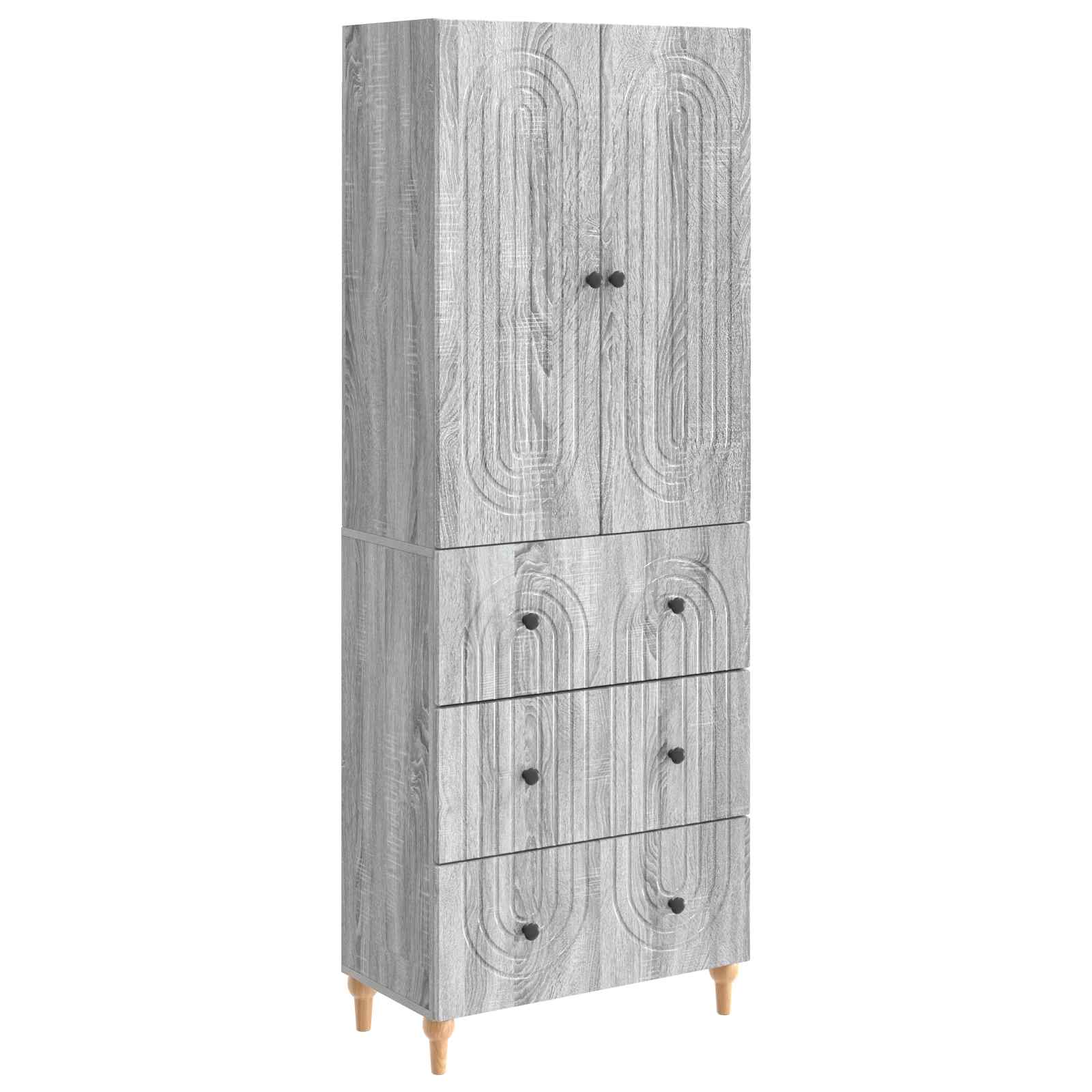 vidaXL Kastenset 2 pcs 66 x 34,5 x 90 cm Bewerkt hout