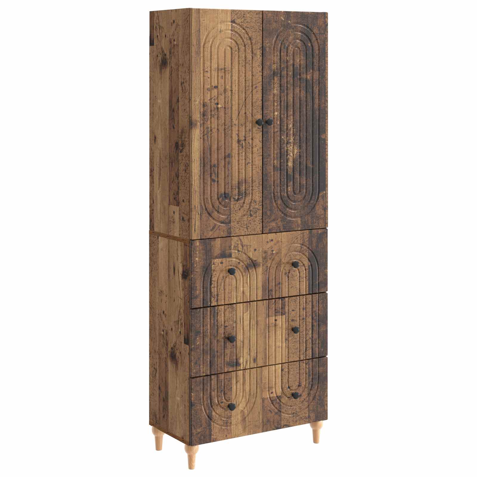 vidaXL Kastenset 2 pcs 66 x 34,5 x 90 cm Bewerkt hout