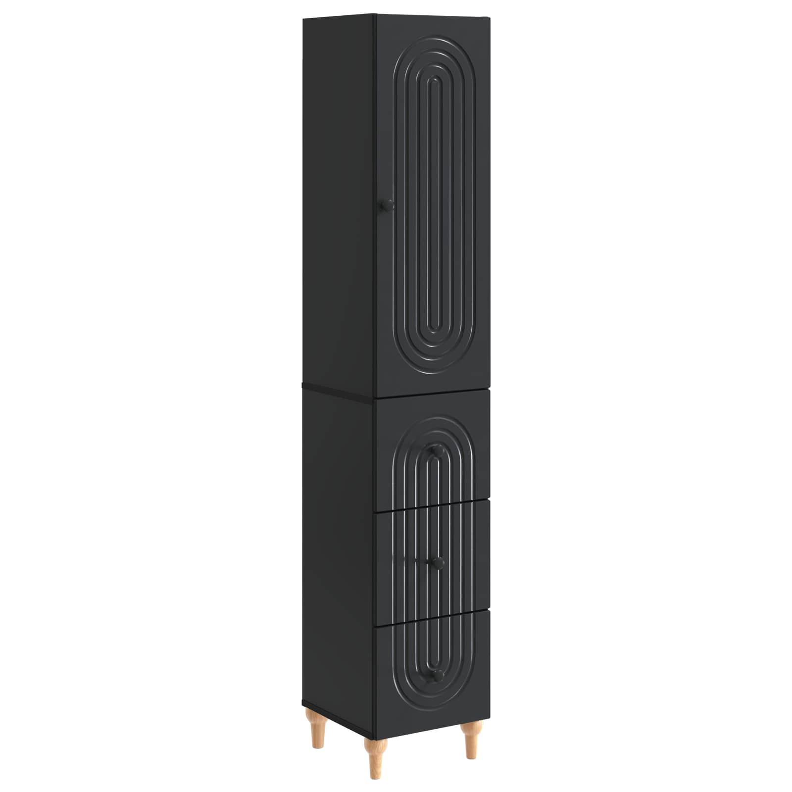 vidaXL Kastenset 2 pcs 33 x 34,5 x 90 cm Bewerkt hout