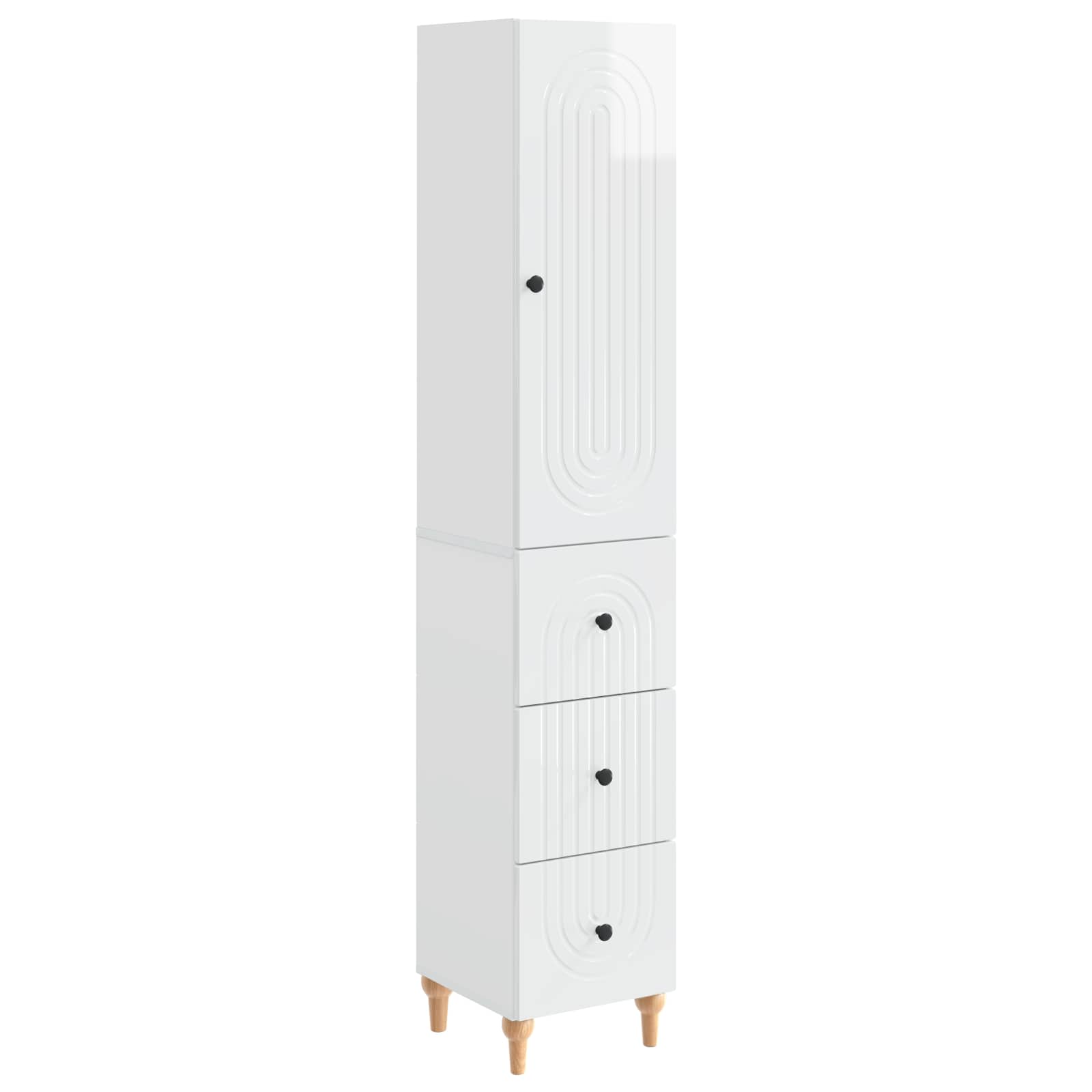 vidaXL Kastenset 2 pcs 33 x 34,5 x 90 cm Bewerkt hout