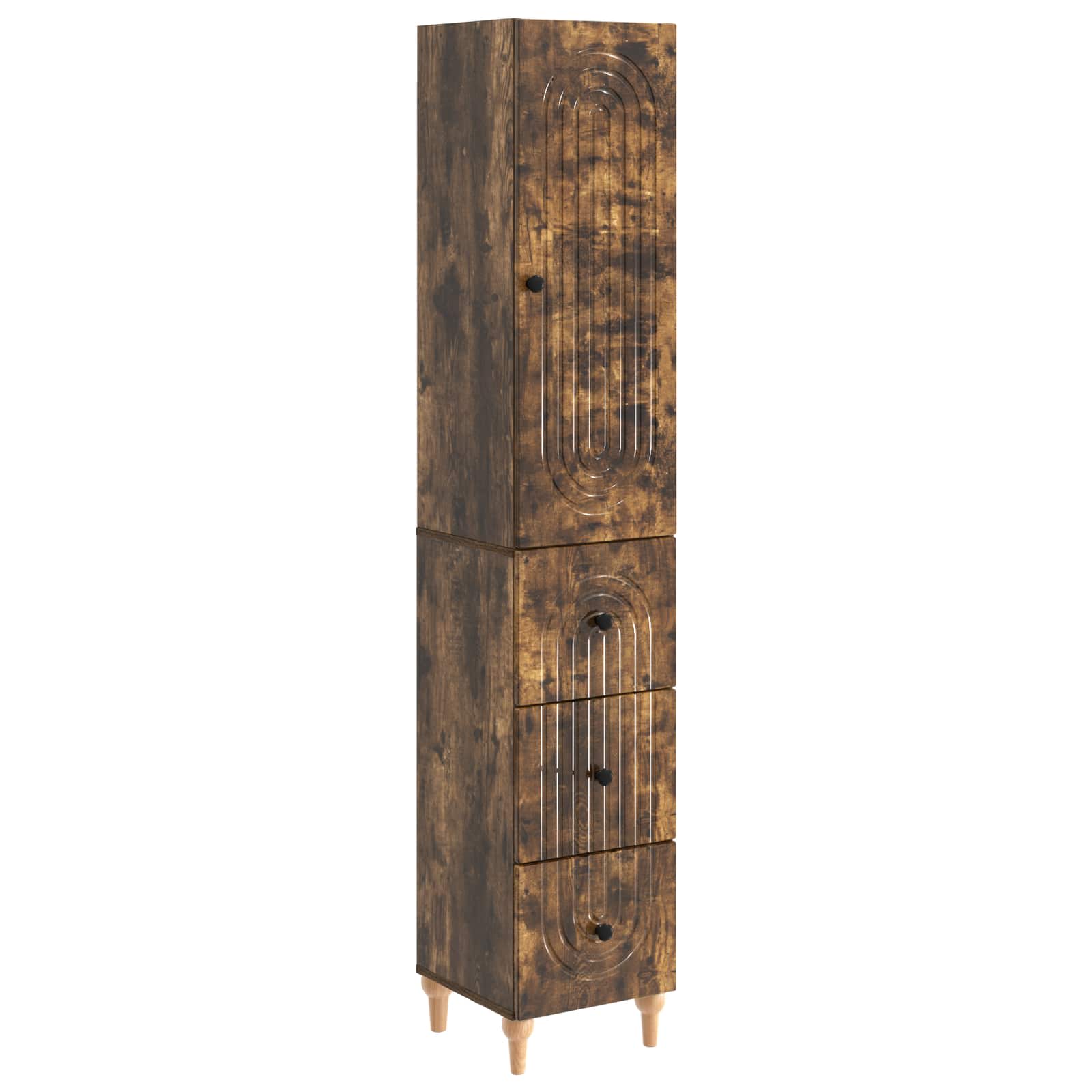 vidaXL Kastenset 2 pcs 33 x 34,5 x 90 cm Bewerkt hout