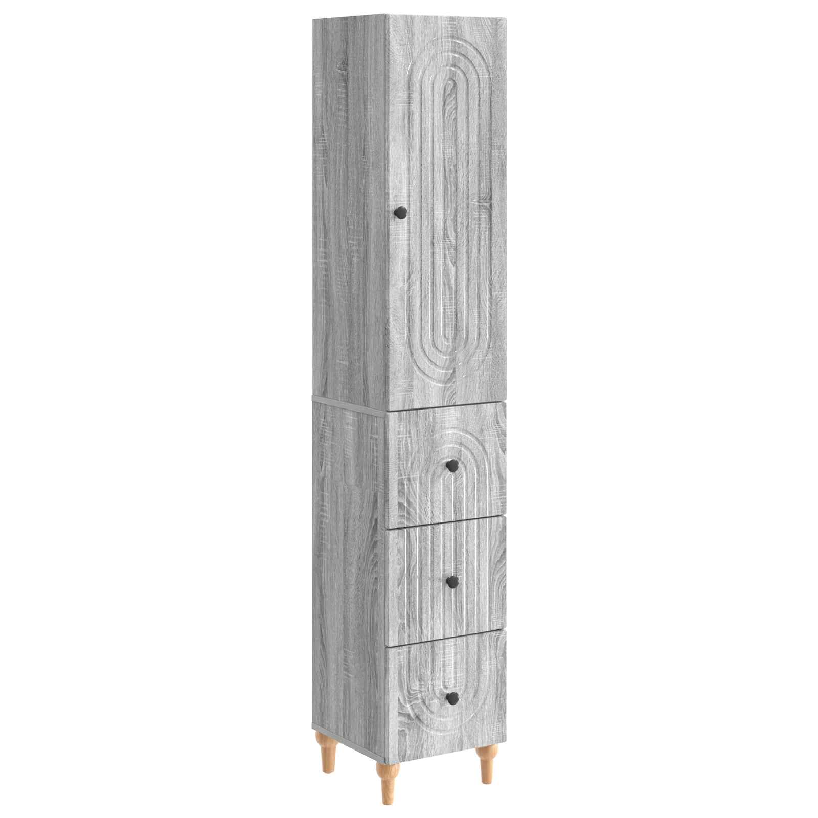 vidaXL Kastenset 2 pcs 33 x 34,5 x 90 cm Bewerkt hout