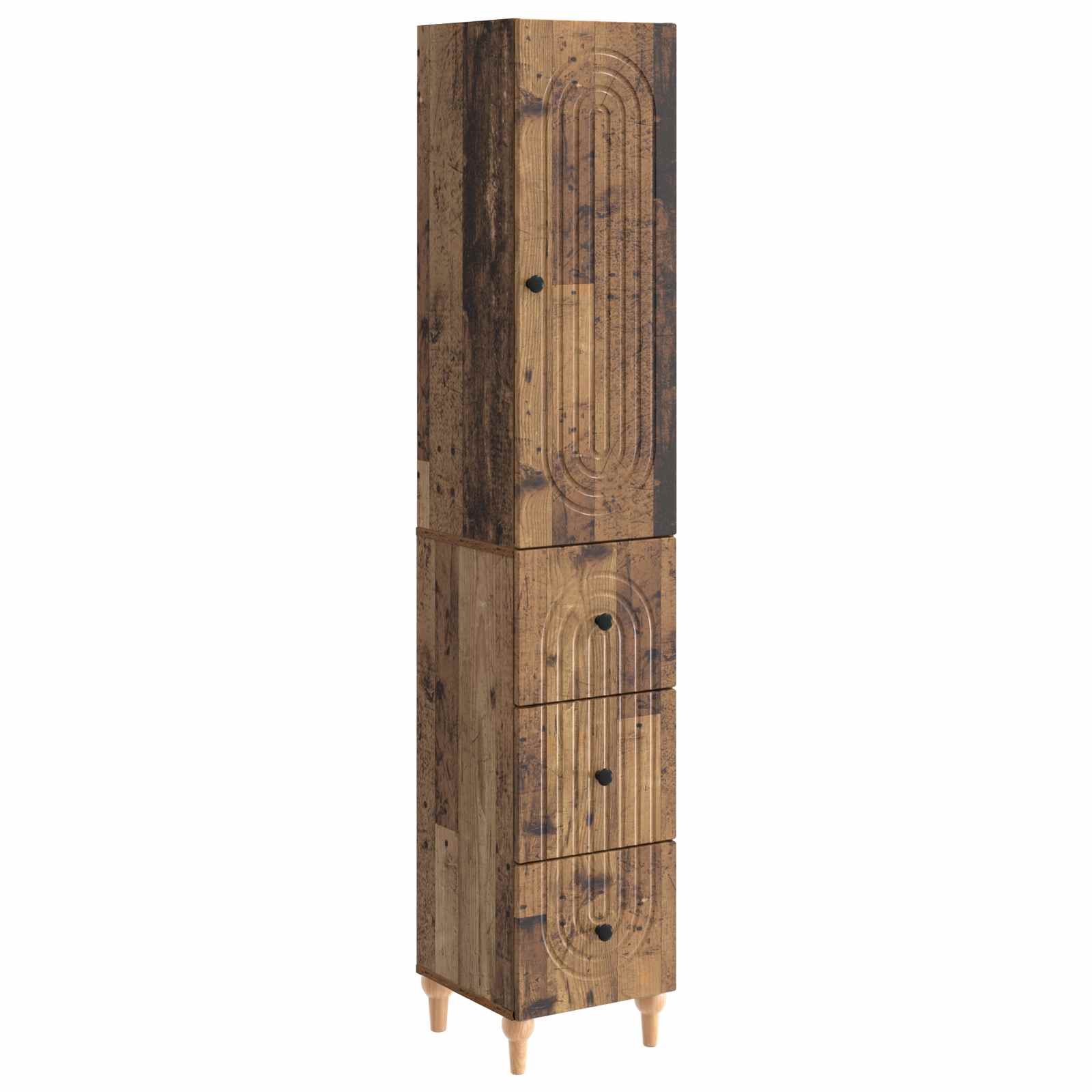 vidaXL Kastenset 2 pcs 33 x 34,5 x 90 cm Bewerkt hout
