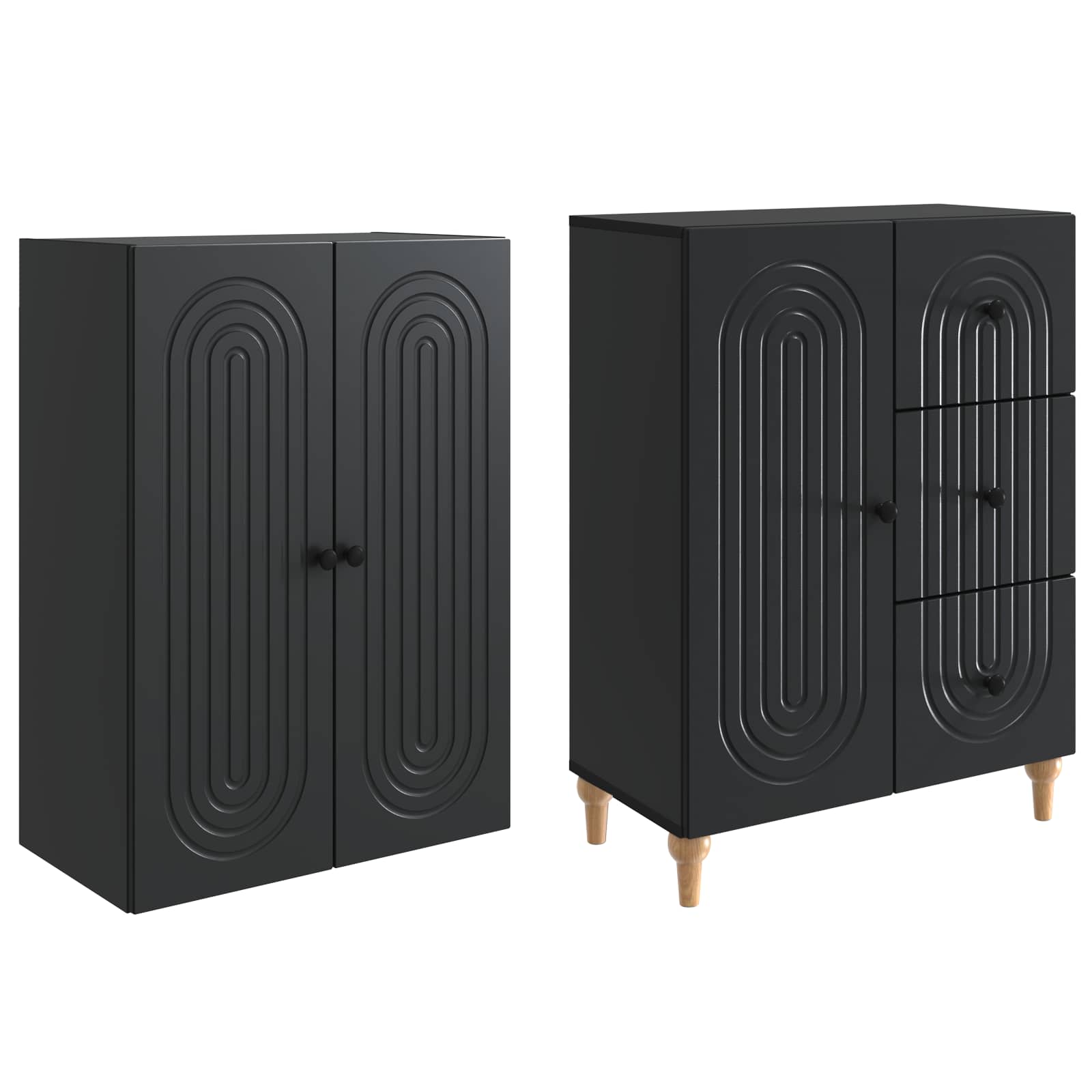 vidaXL Kastenset 2 pcs 66 x 34,5 x 90 cm Bewerkt hout
