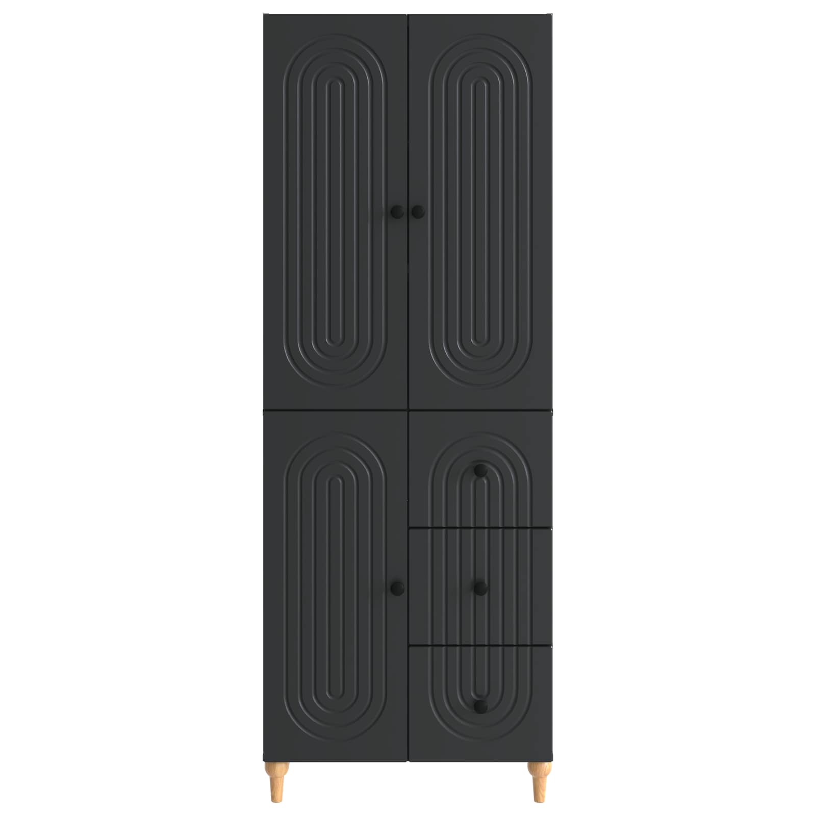 vidaXL Kastenset 2 pcs 66 x 34,5 x 90 cm Bewerkt hout