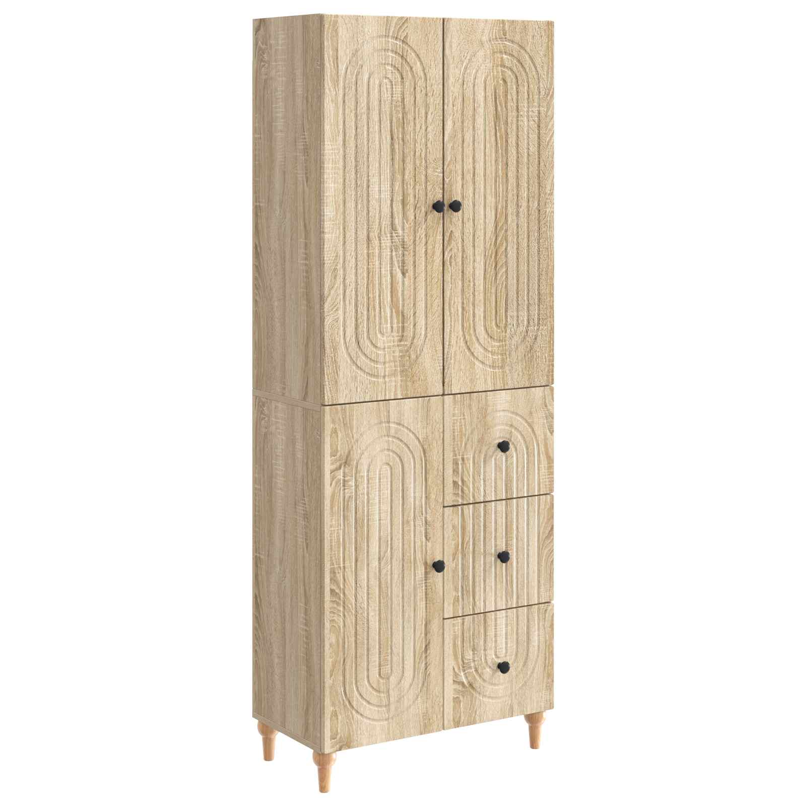 vidaXL Kastenset 2 pcs 66 x 34,5 x 90 cm Bewerkt hout