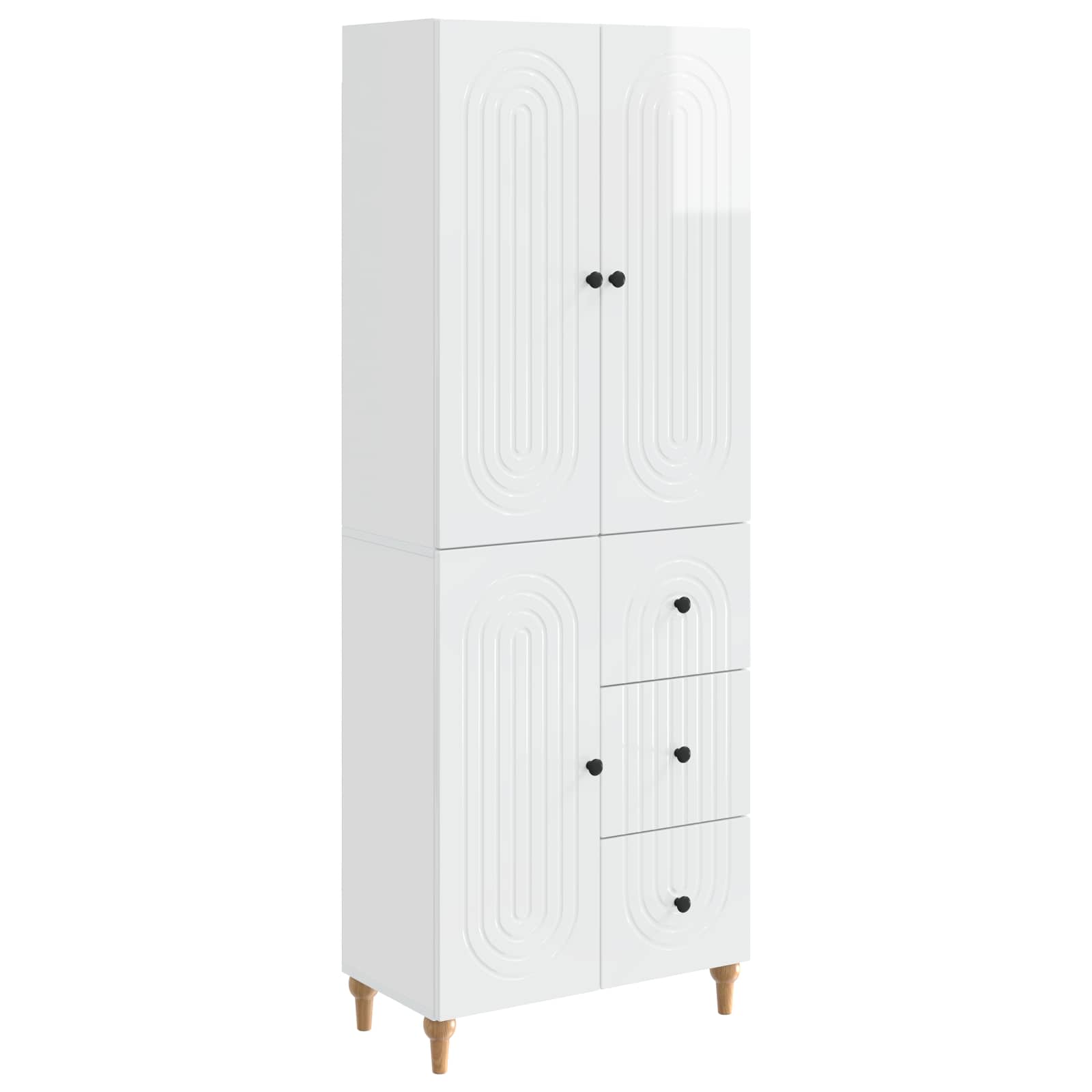 vidaXL Kastenset 2 pcs 66 x 34,5 x 90 cm Bewerkt hout